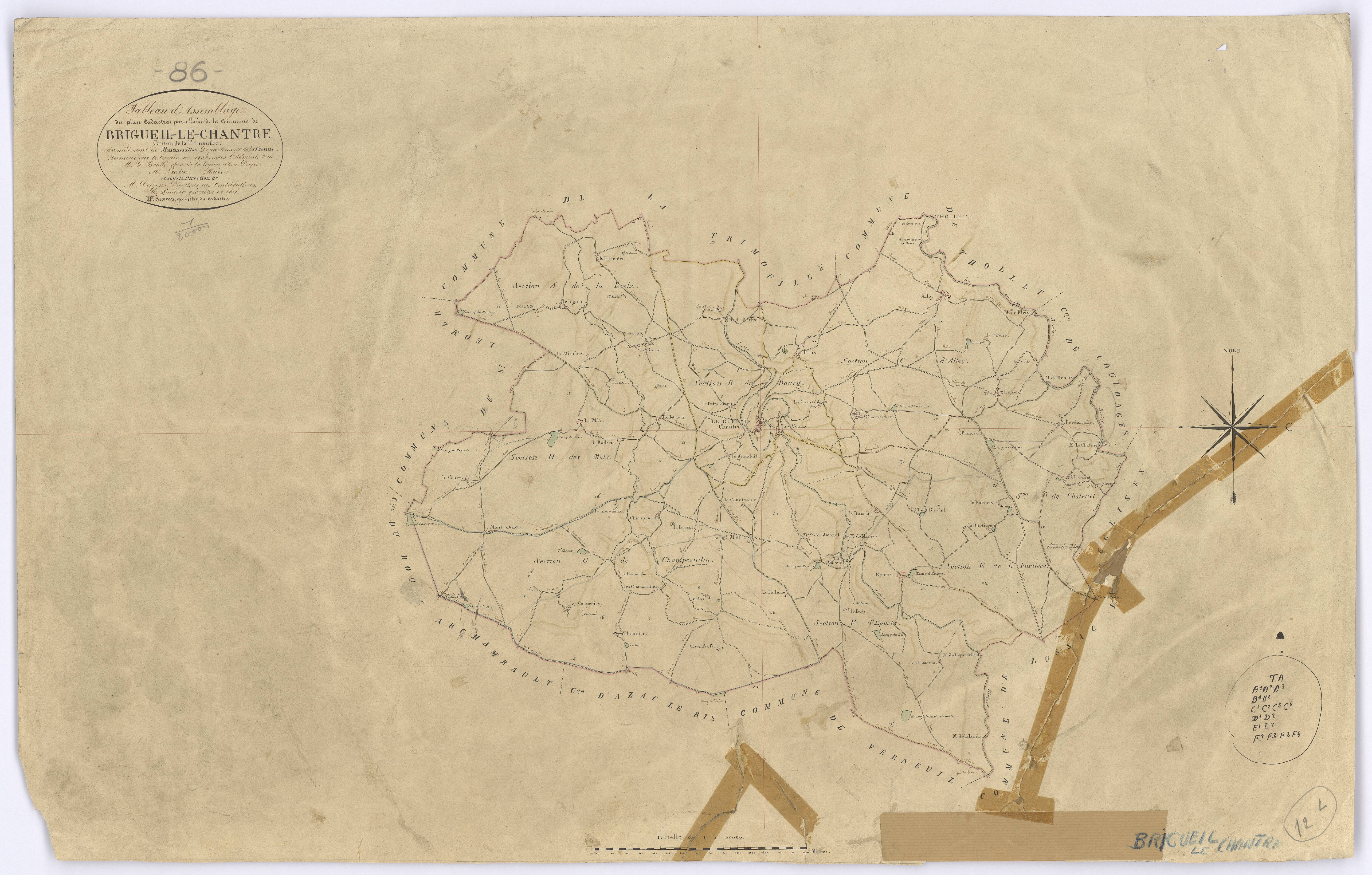 Brigueil-le-Chantre - FRAD086_cadastre Plans 