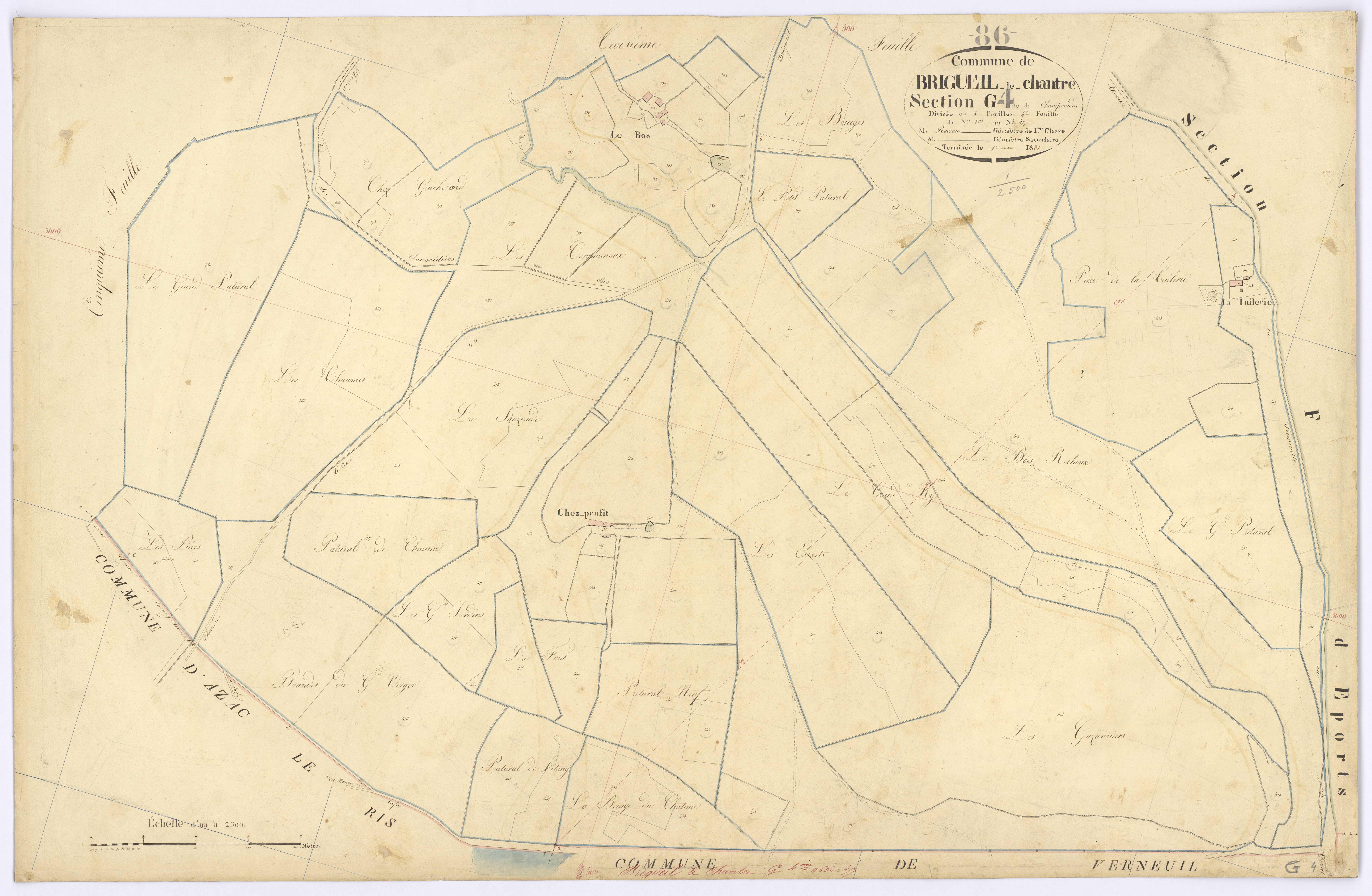 Brigueil-le-Chantre - FRAD086_cadastre Plans 