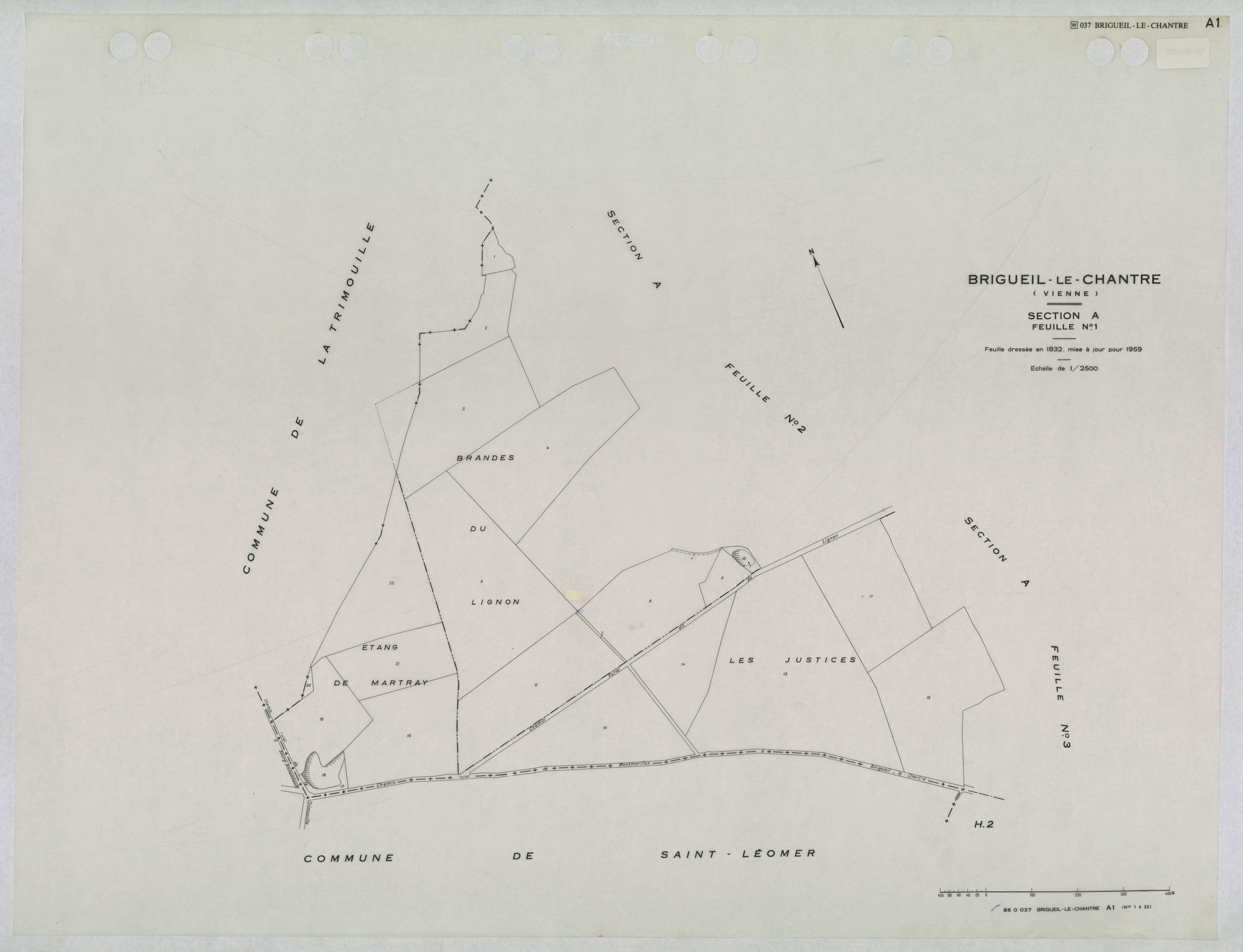 Brigueil-le-Chantre - FRAD086_cadastre Plans mis à jour 