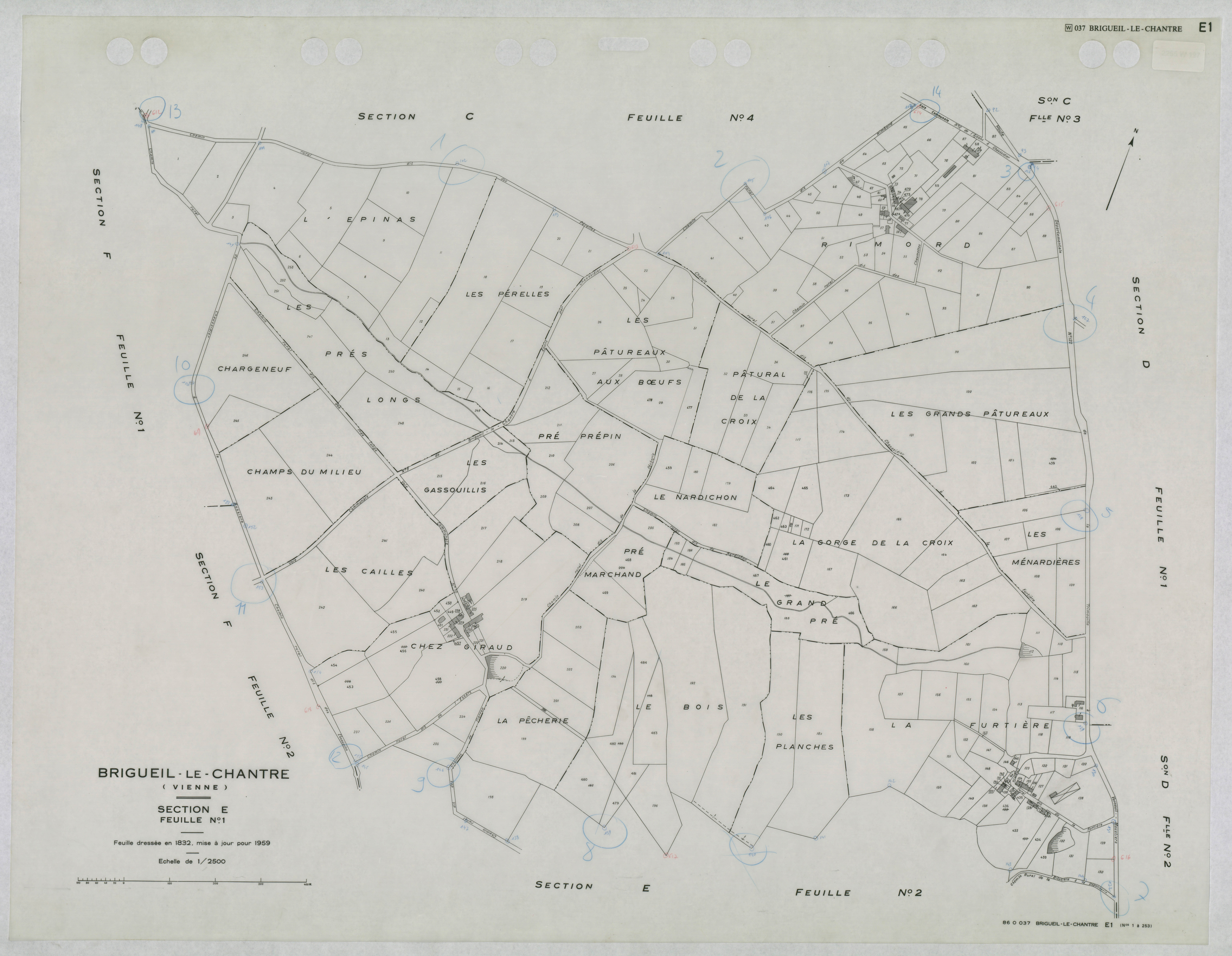 Brigueil-le-Chantre - FRAD086_cadastre Plans mis à jour 