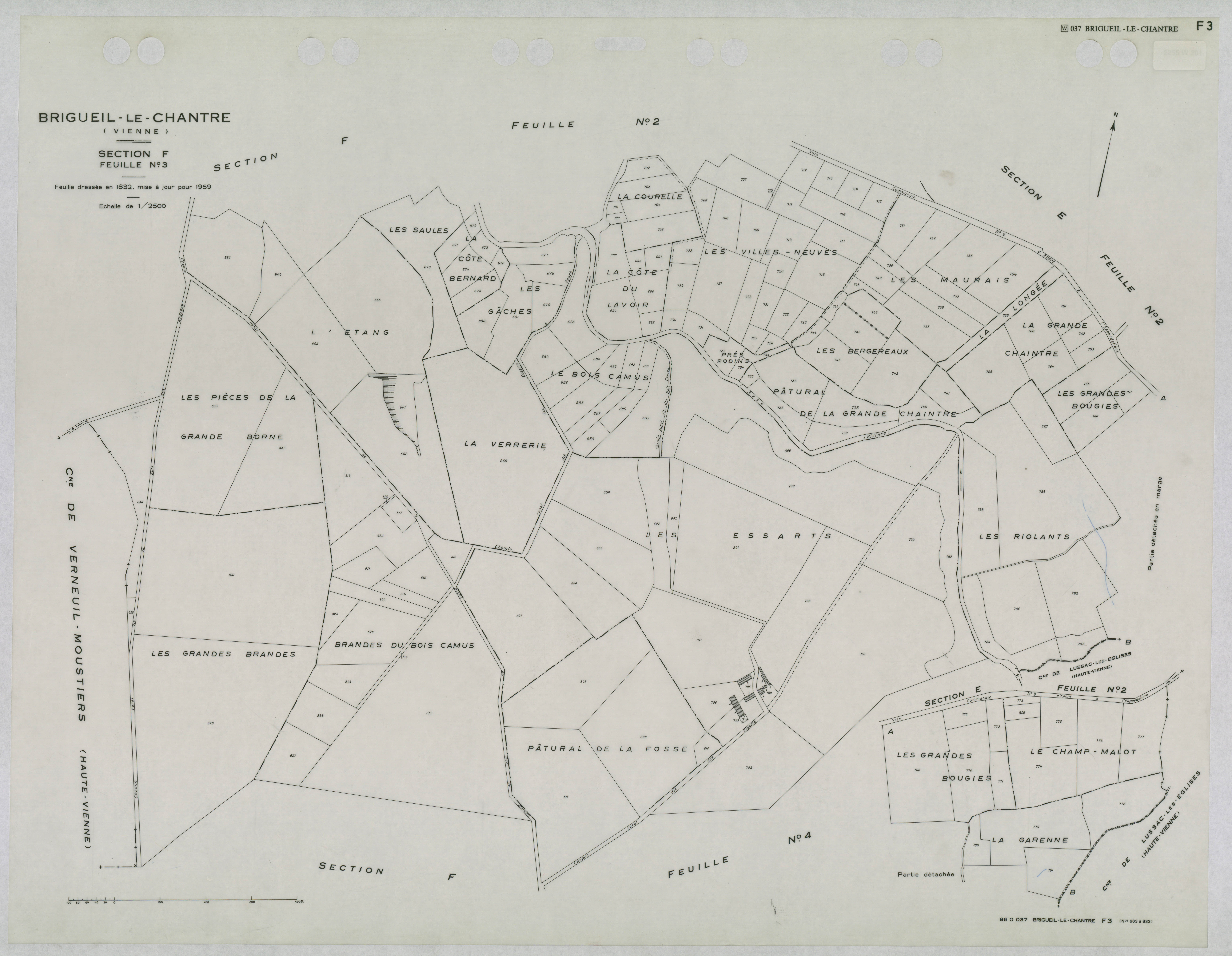 Brigueil-le-Chantre - FRAD086_cadastre Plans mis à jour 