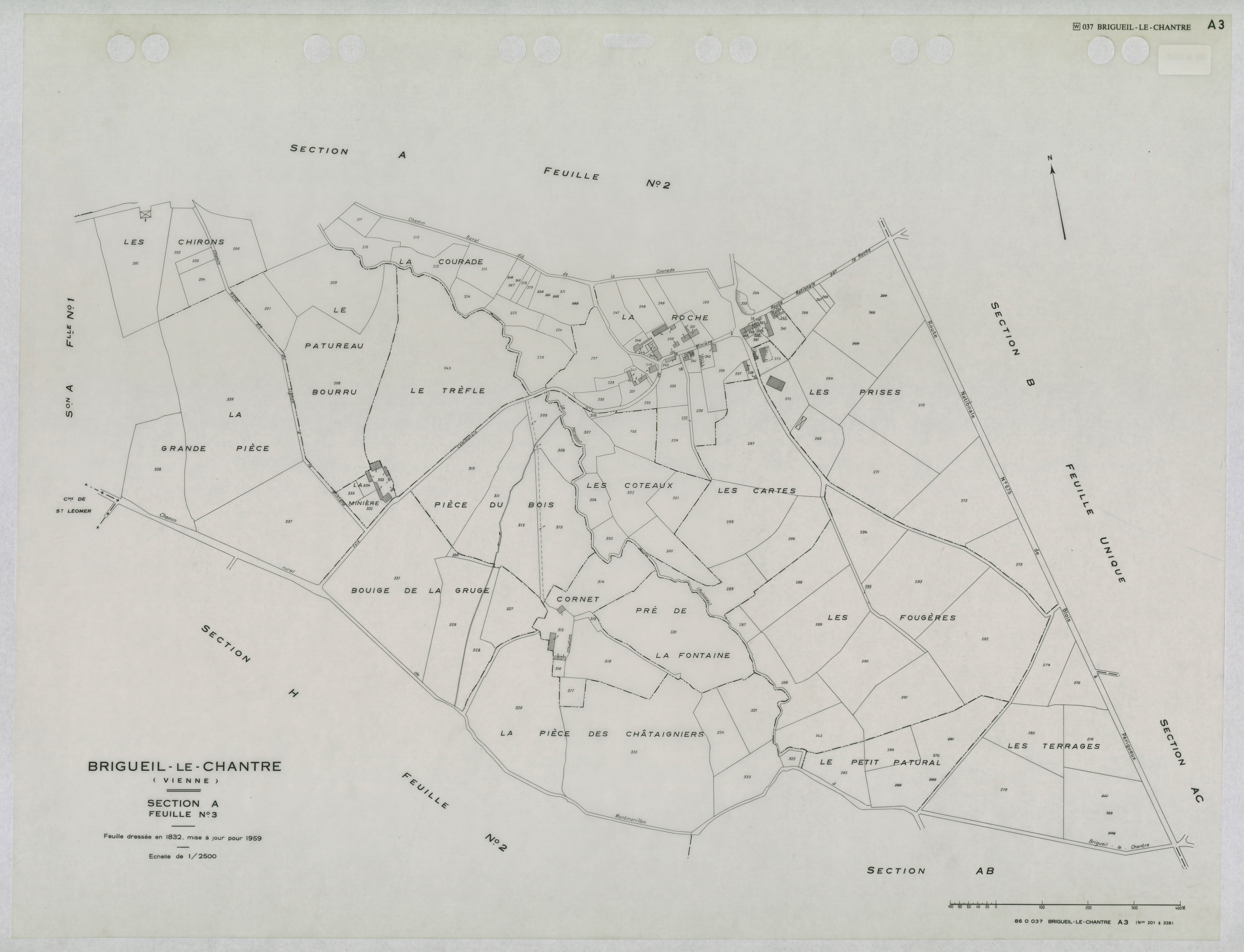 Brigueil-le-Chantre - FRAD086_cadastre Plans mis à jour 