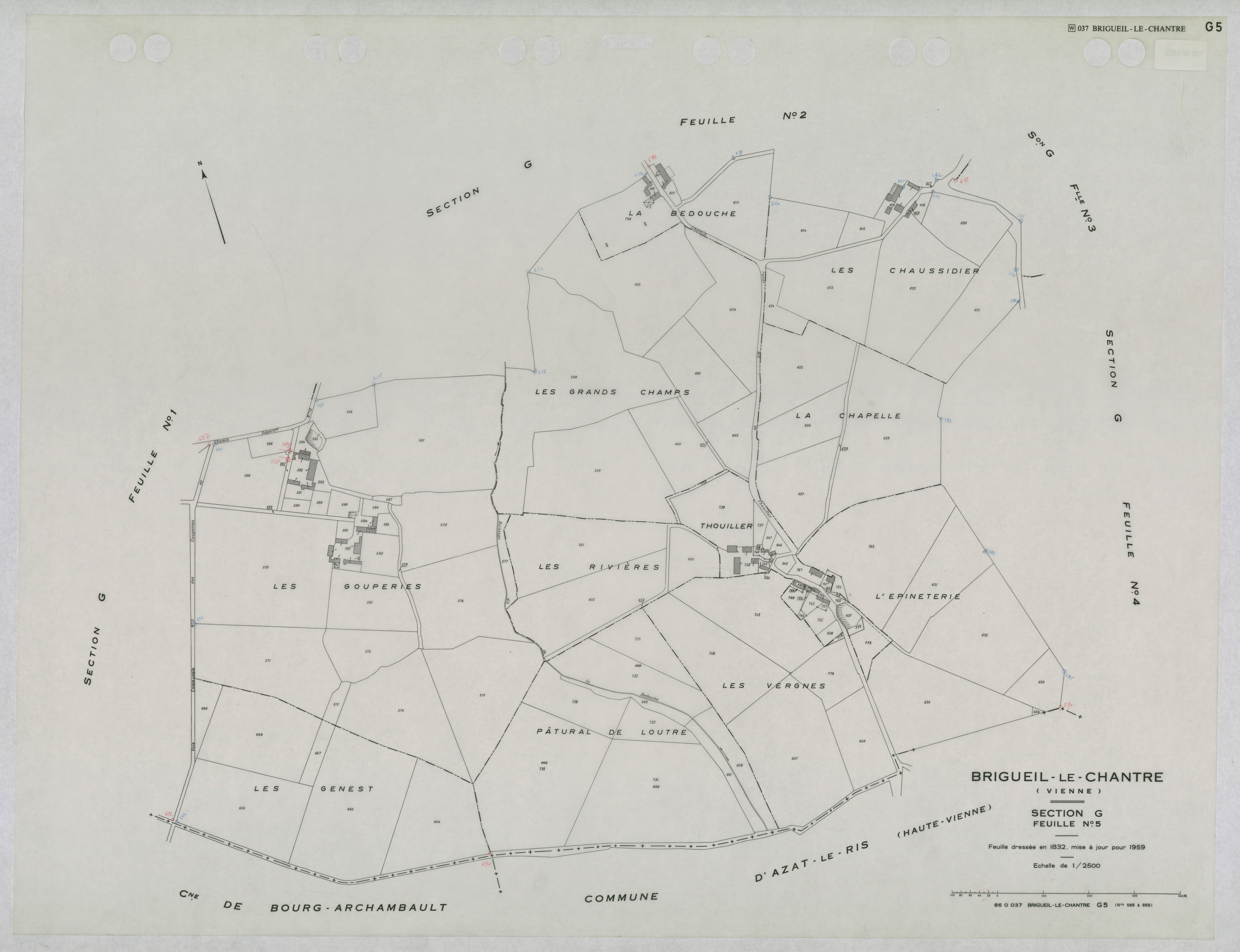 Brigueil-le-Chantre - FRAD086_cadastre Plans mis à jour 
