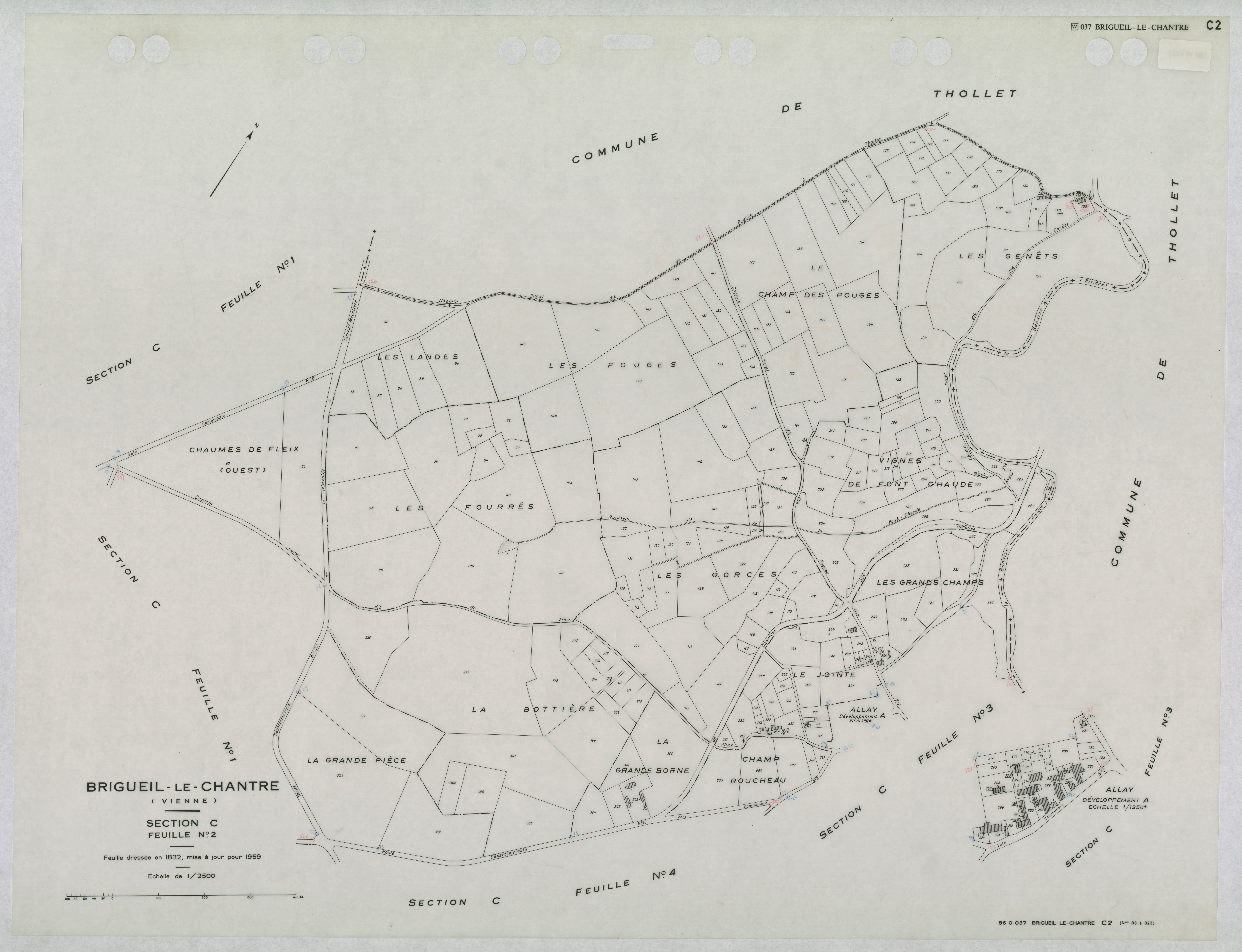 Brigueil-le-Chantre - FRAD086_cadastre Plans mis à jour 