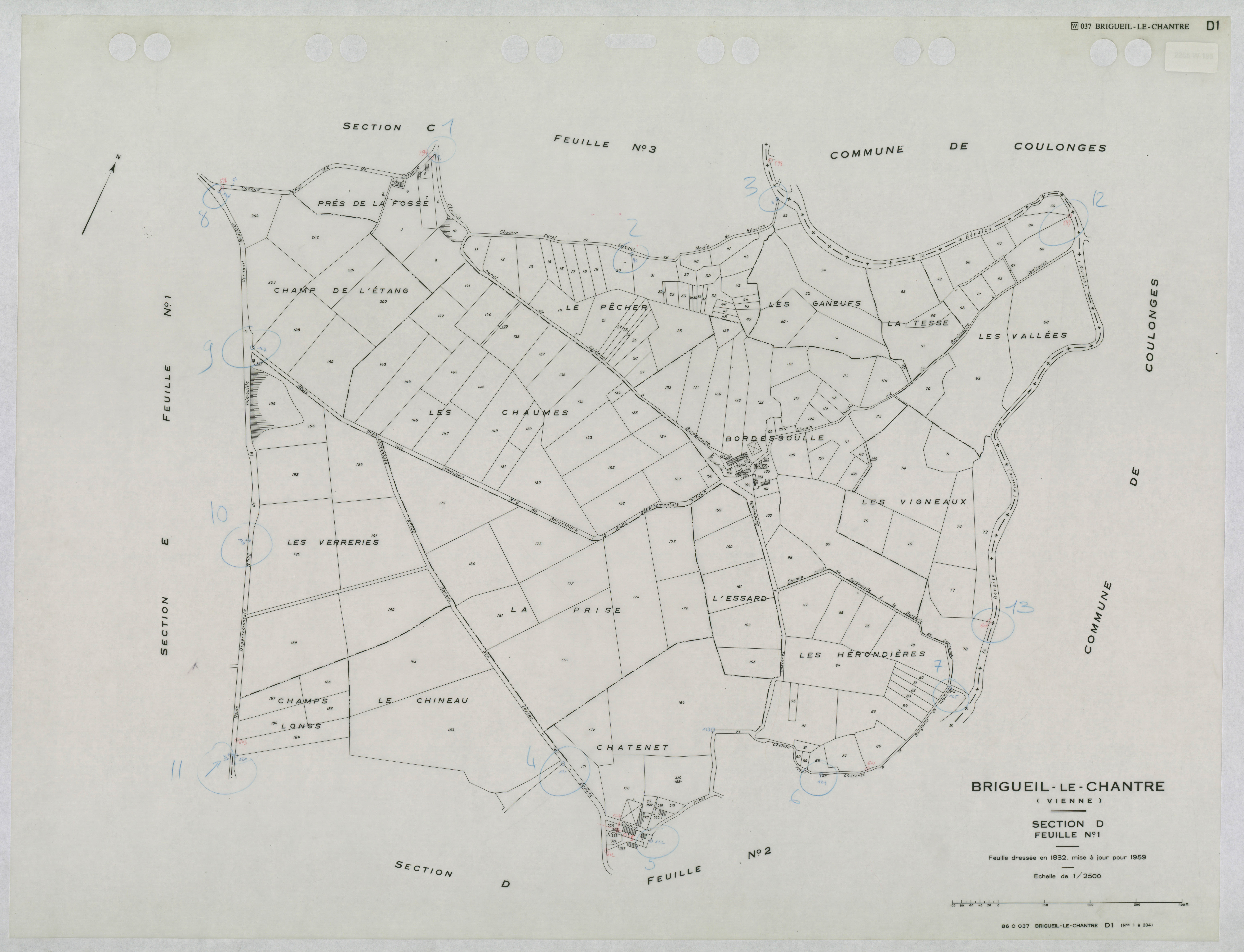 Brigueil-le-Chantre - FRAD086_cadastre Plans mis à jour 