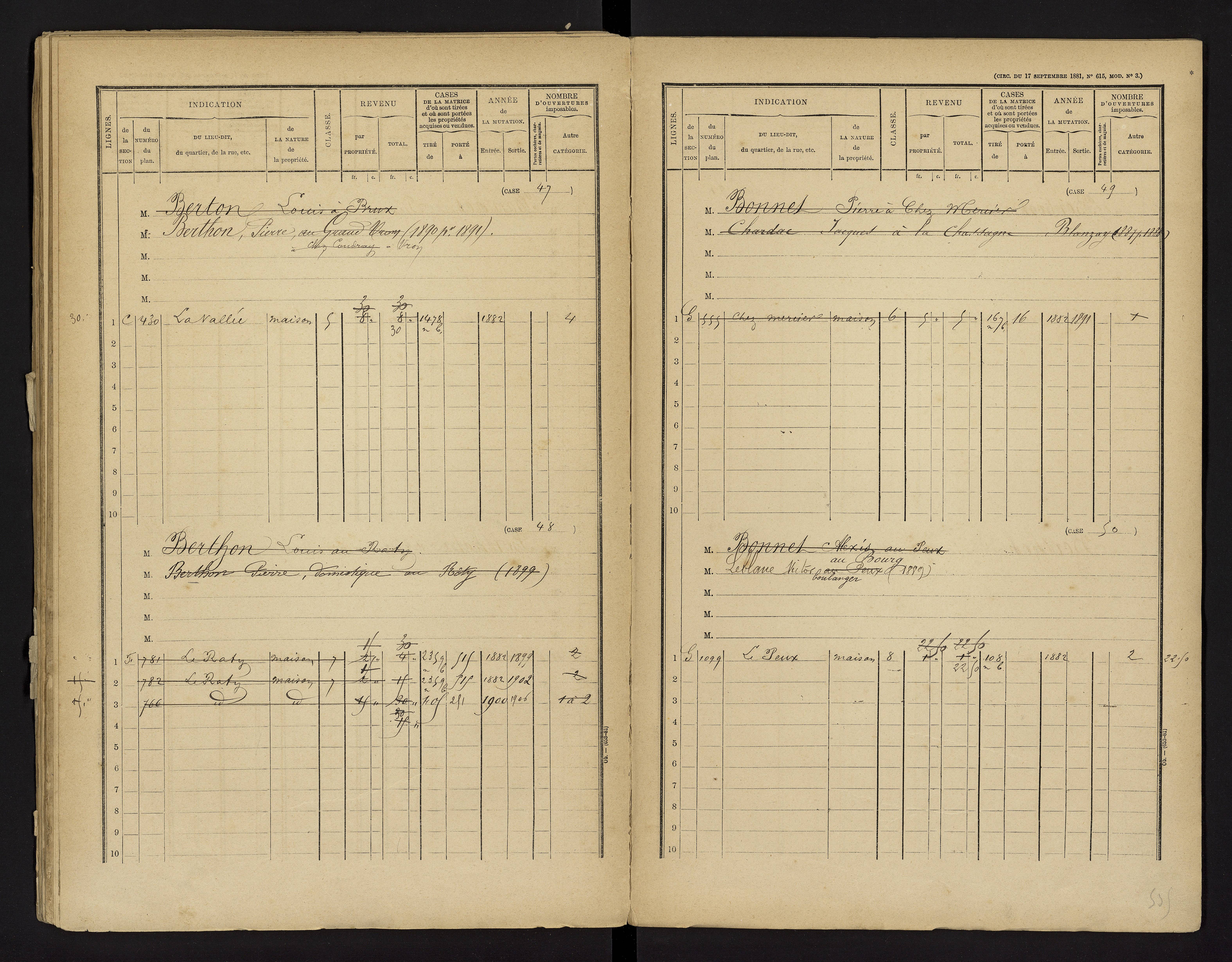 Brux - FRAD086_cadastre Cases 1-570 