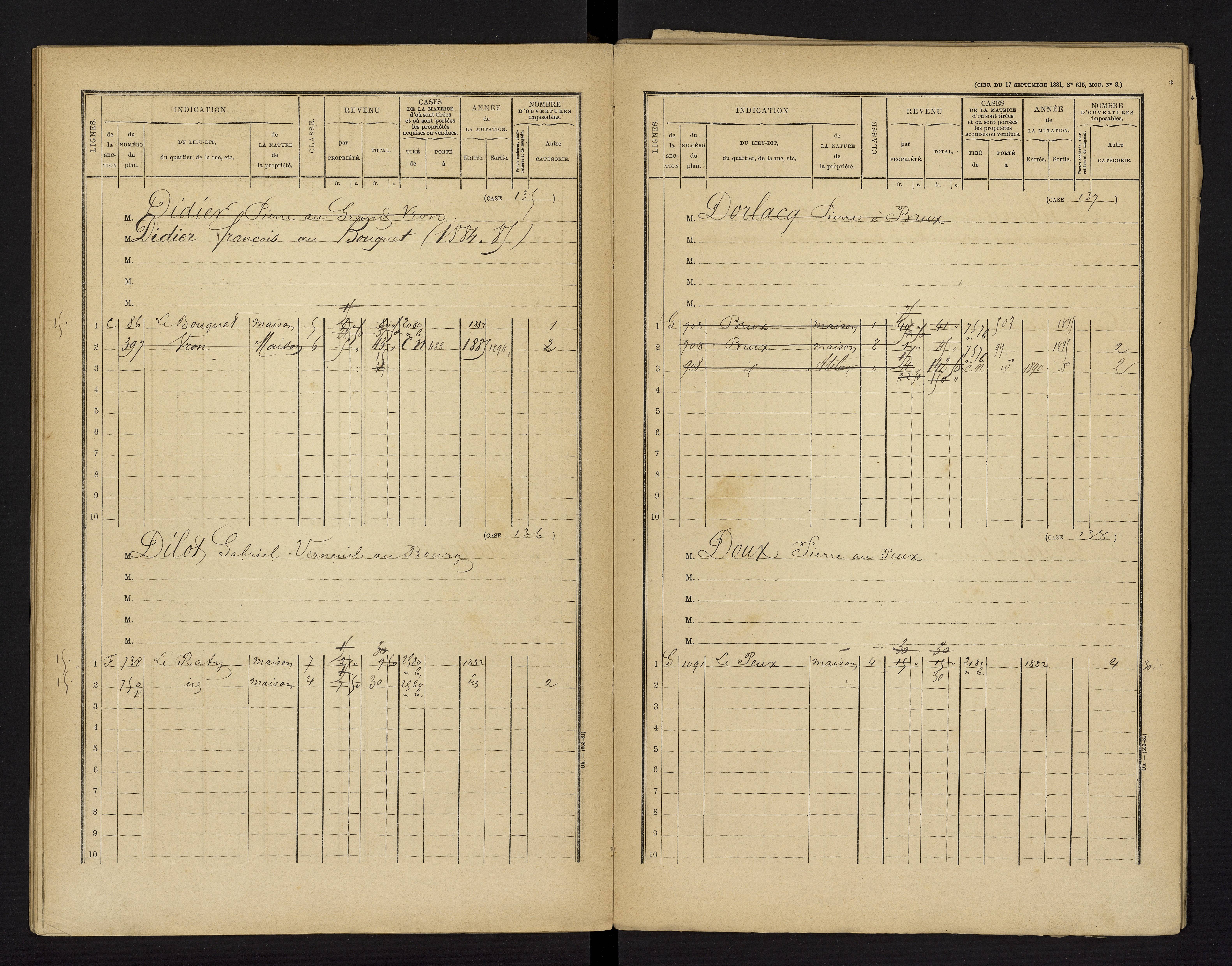 Brux - FRAD086_cadastre Cases 1-570 