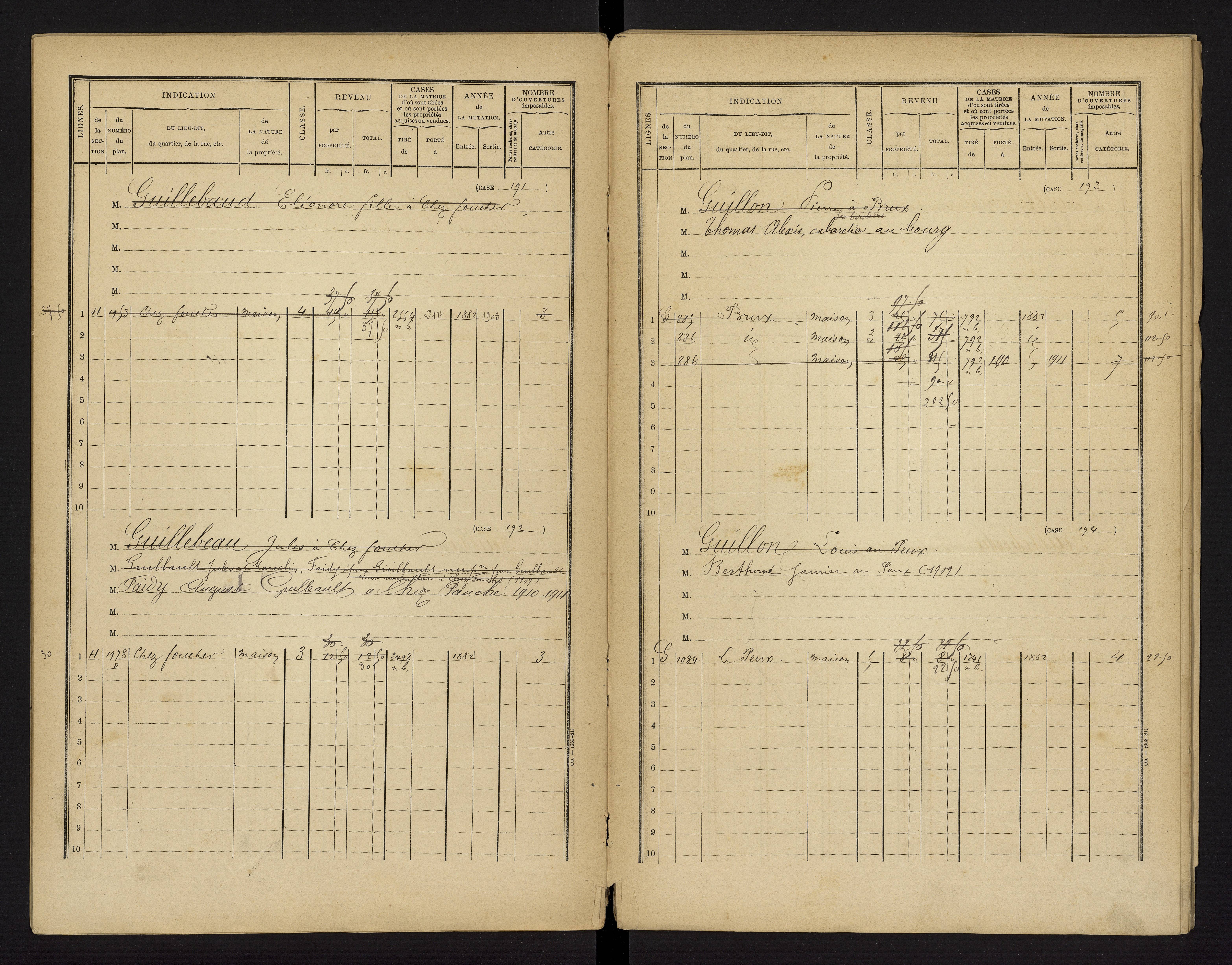 Brux - FRAD086_cadastre Cases 1-570 