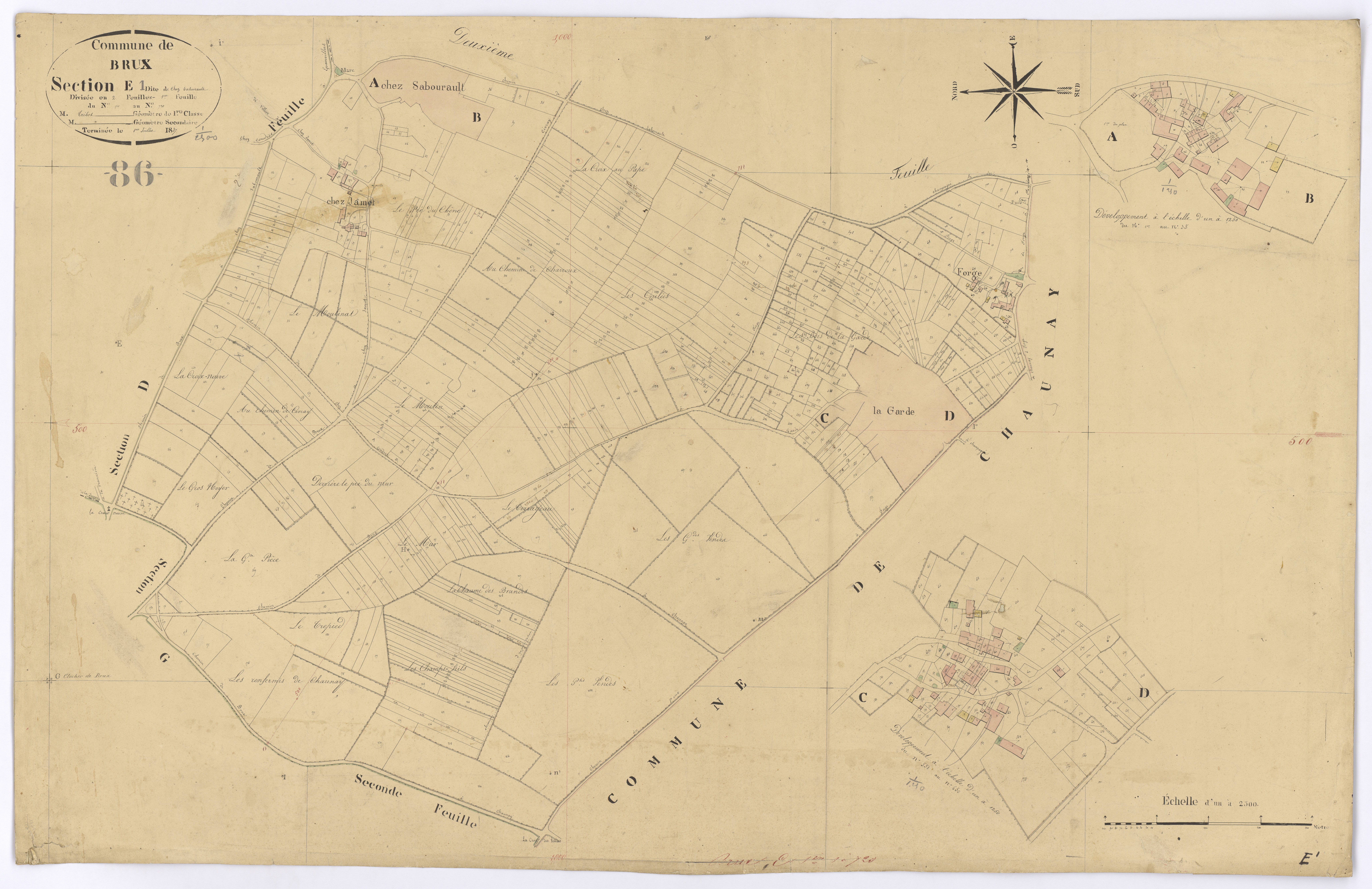 Brux - FRAD086_cadastre Plans 