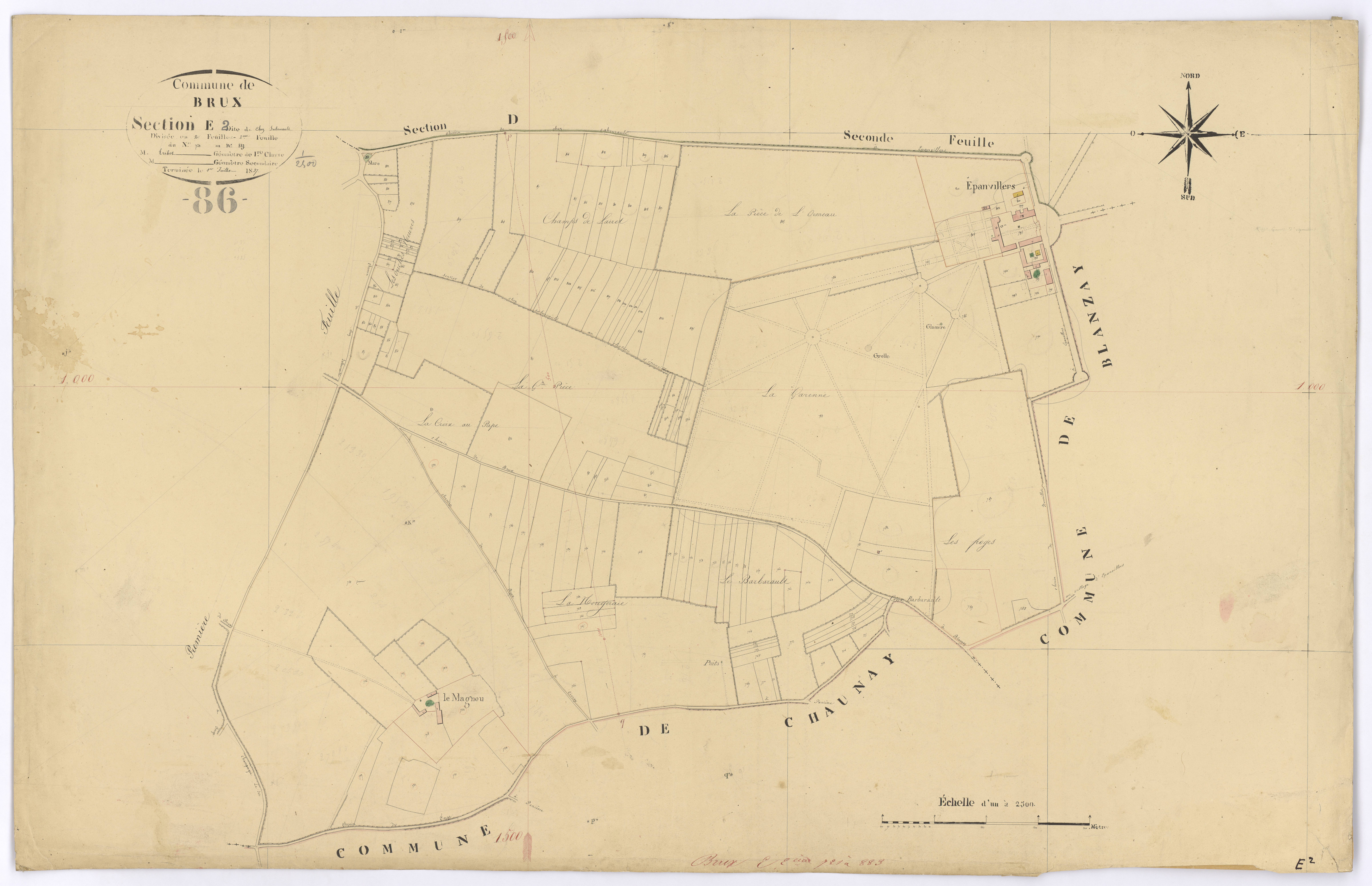 Brux - FRAD086_cadastre Plans 