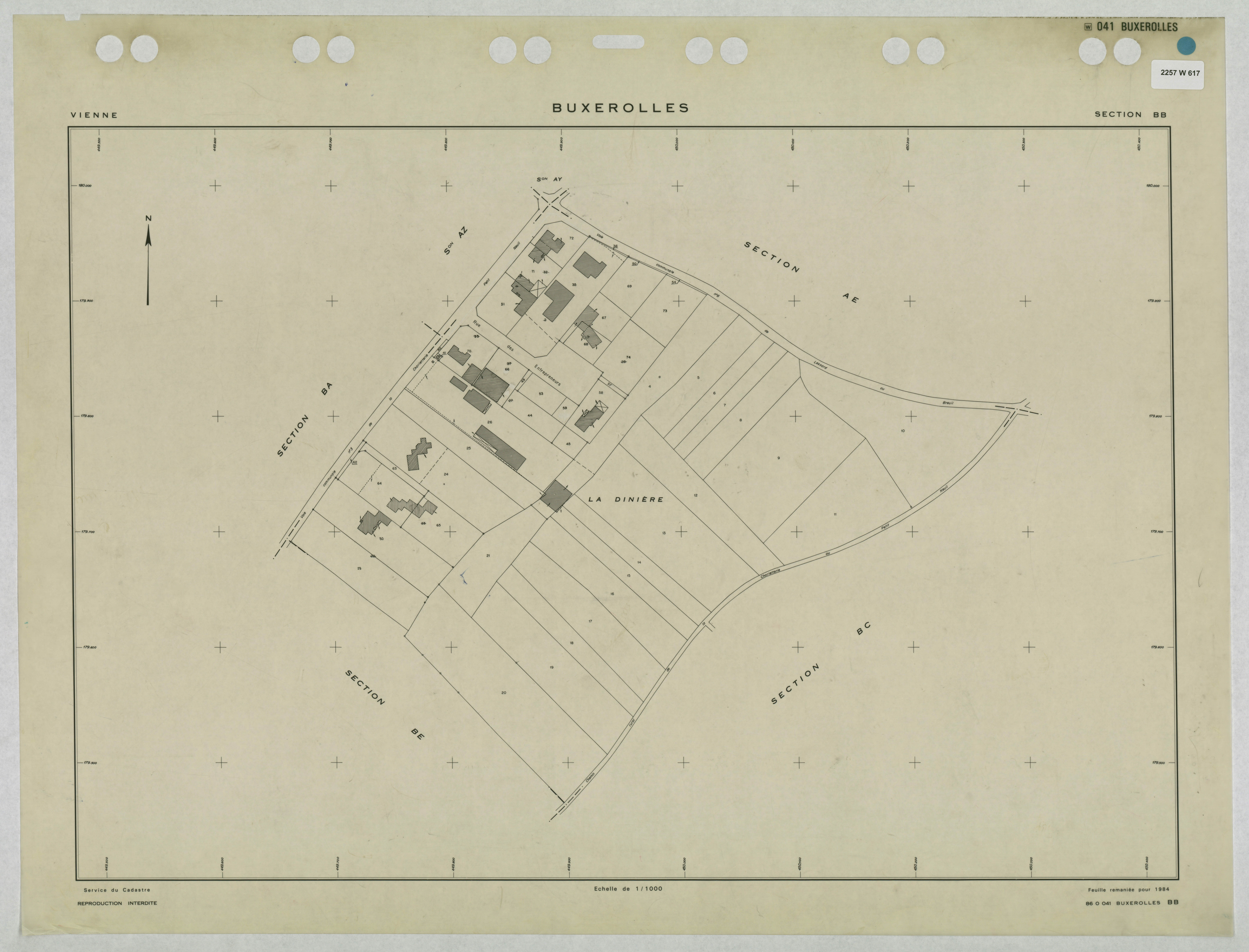 Buxerolles - FRAD086_cadastre Plans remaniés 