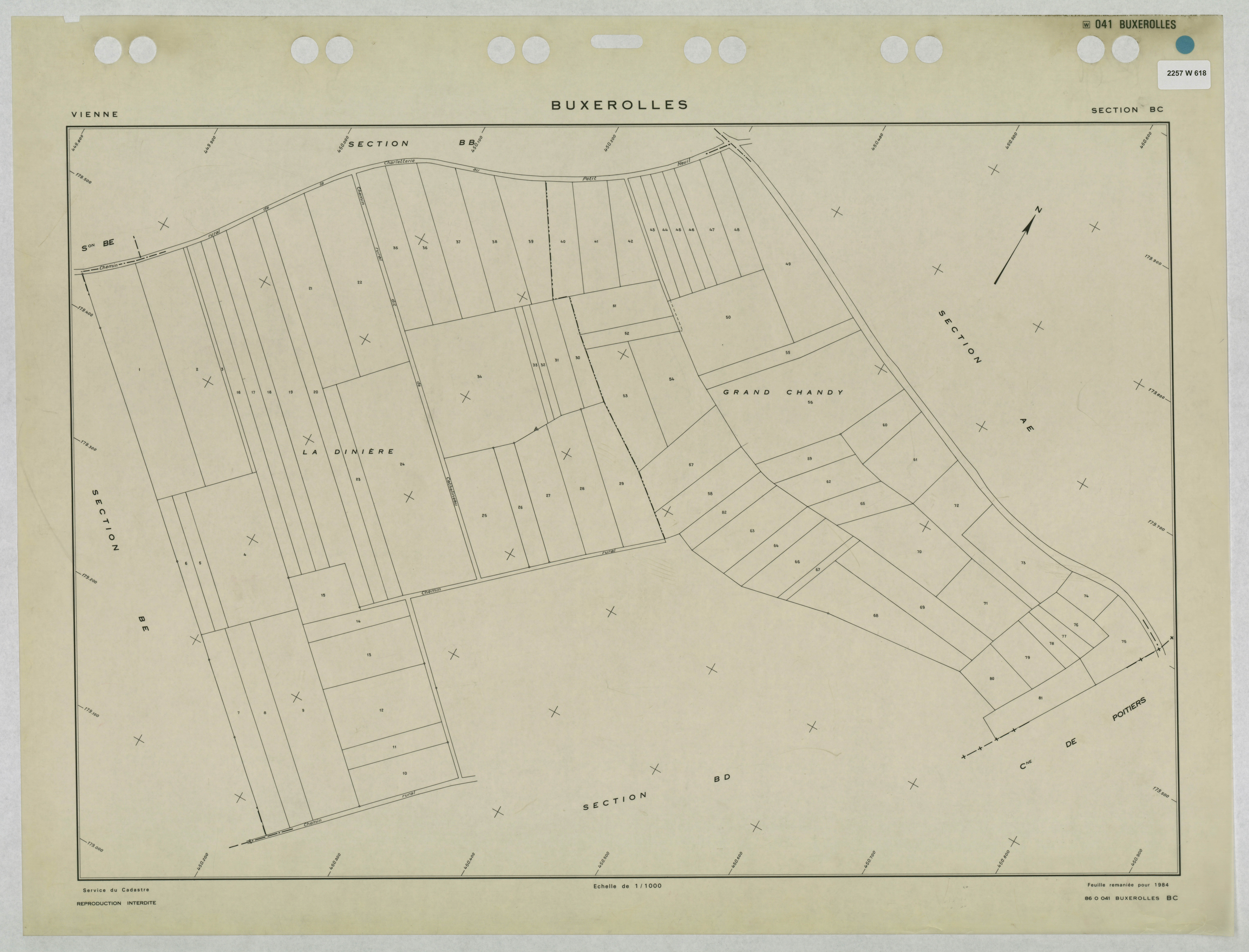 Buxerolles - FRAD086_cadastre Plans remaniés 