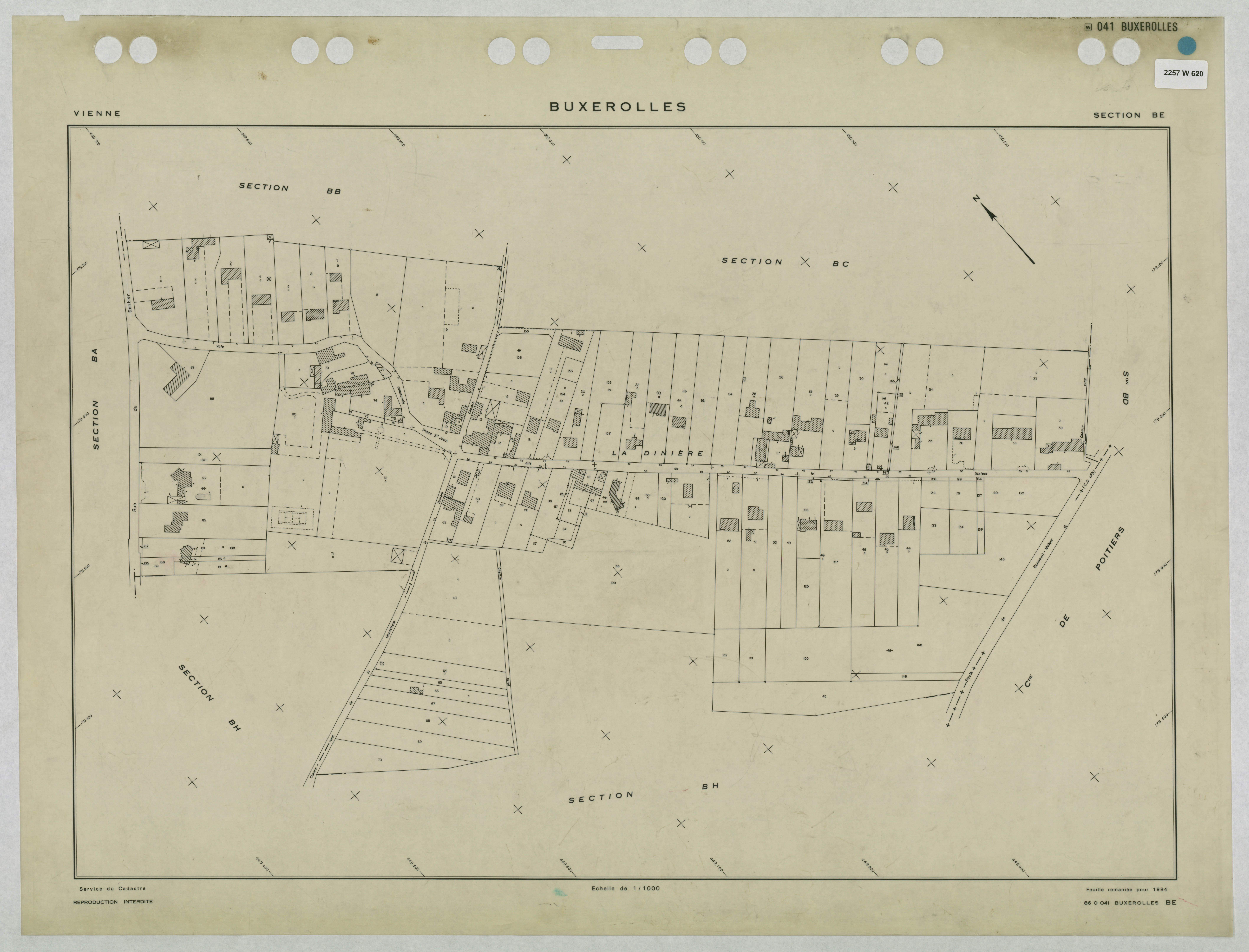 Buxerolles - FRAD086_cadastre Plans remaniés 