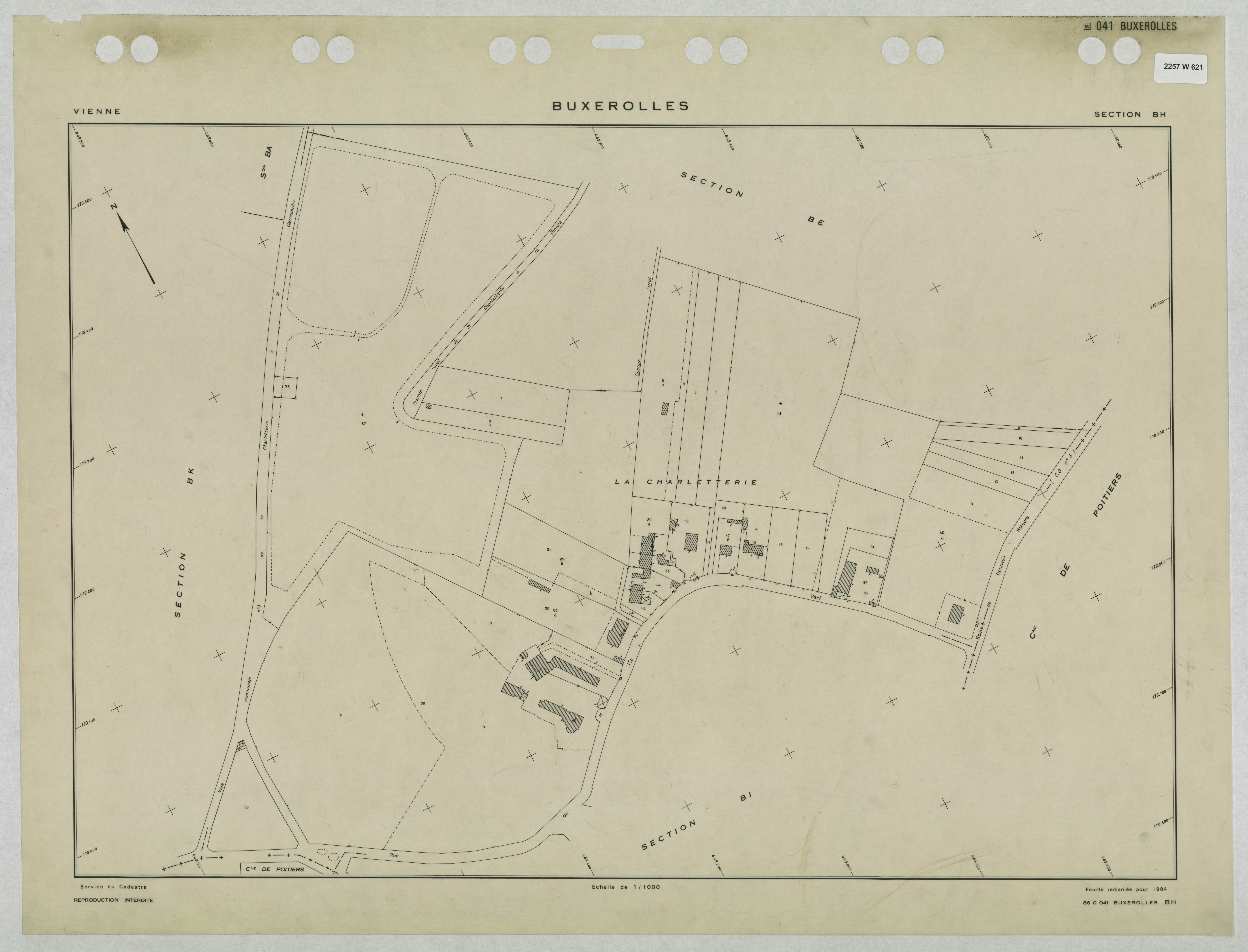 Buxerolles - FRAD086_cadastre Plans remaniés 