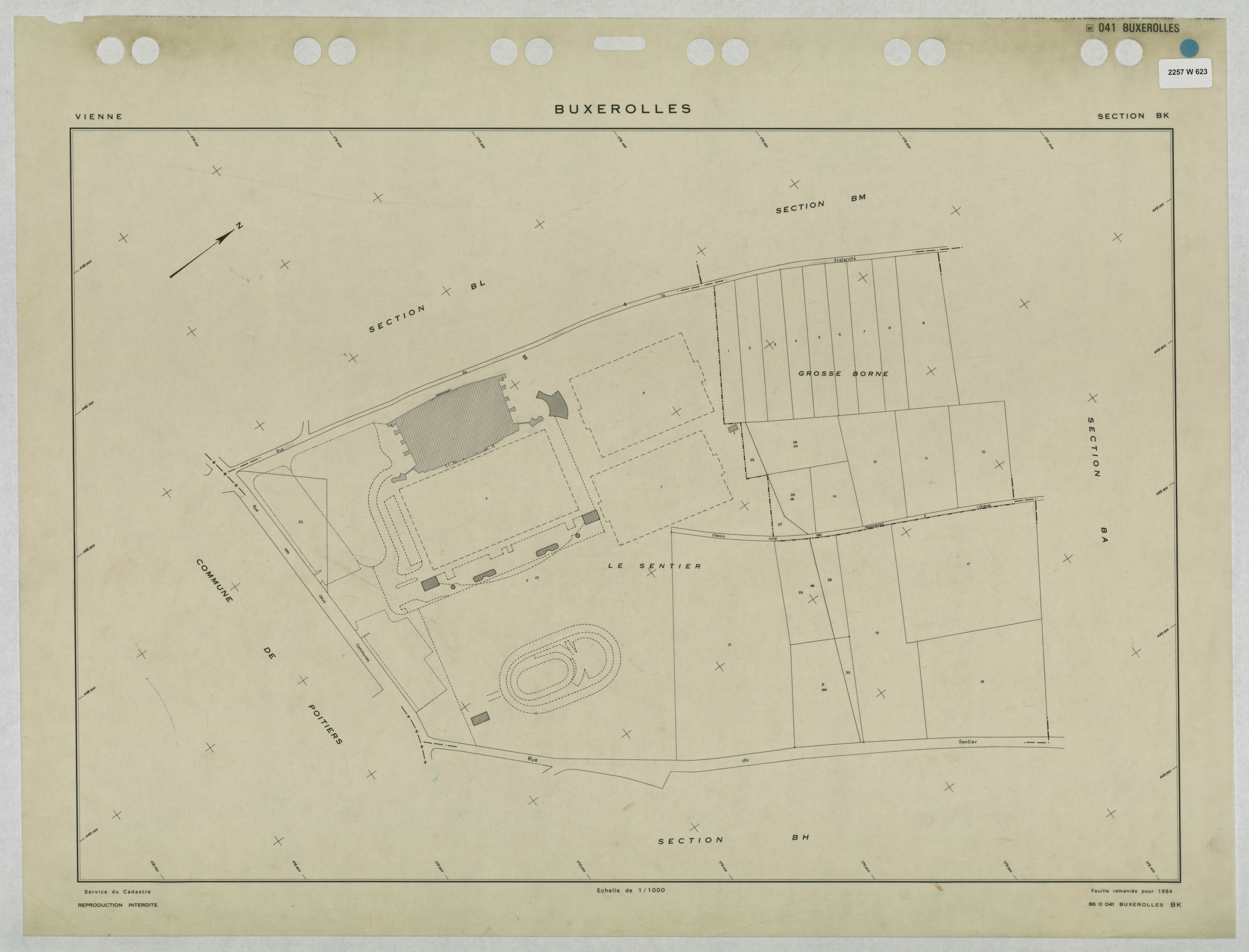 Buxerolles - FRAD086_cadastre Plans remaniés 