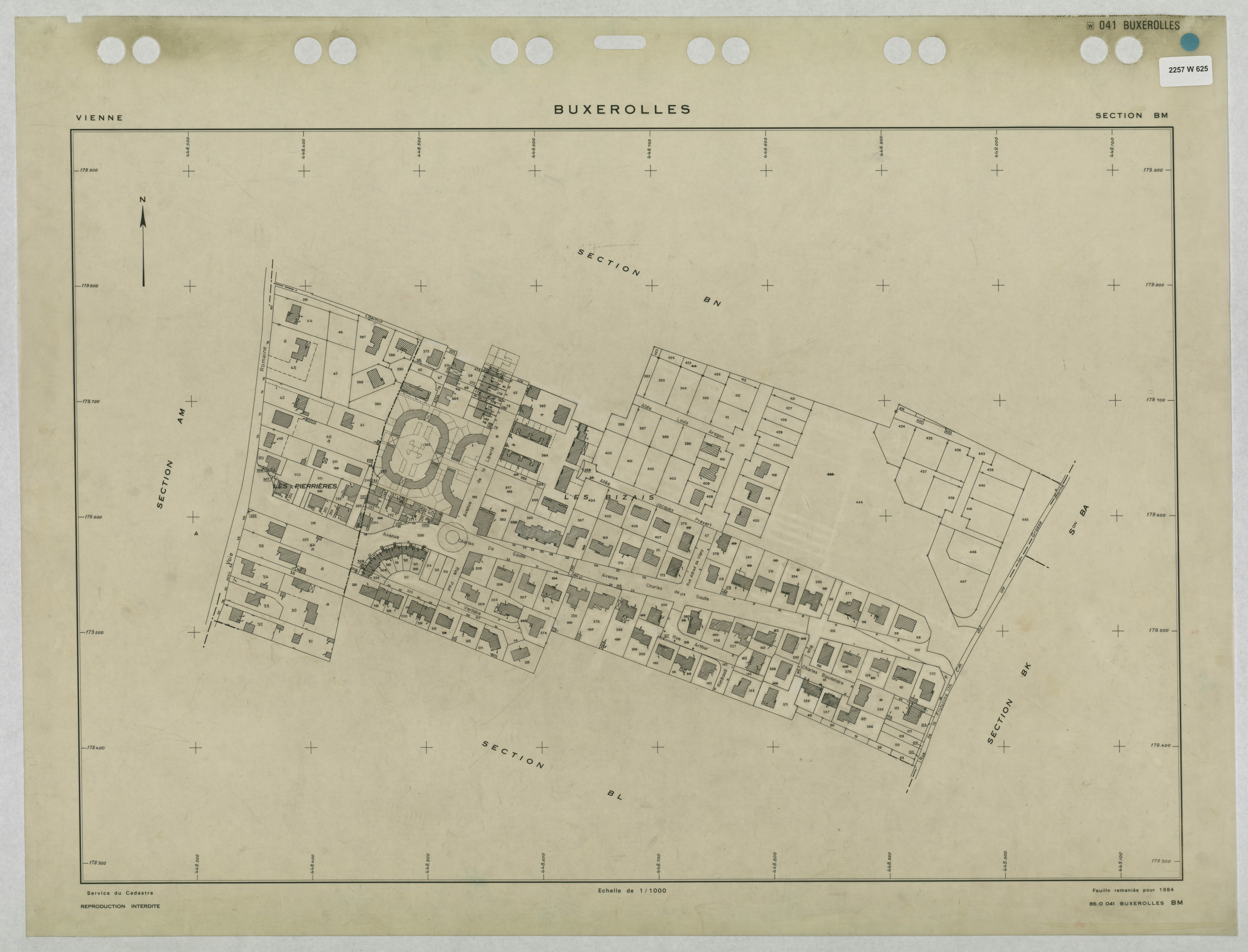 Buxerolles - FRAD086_cadastre Plans remaniés 