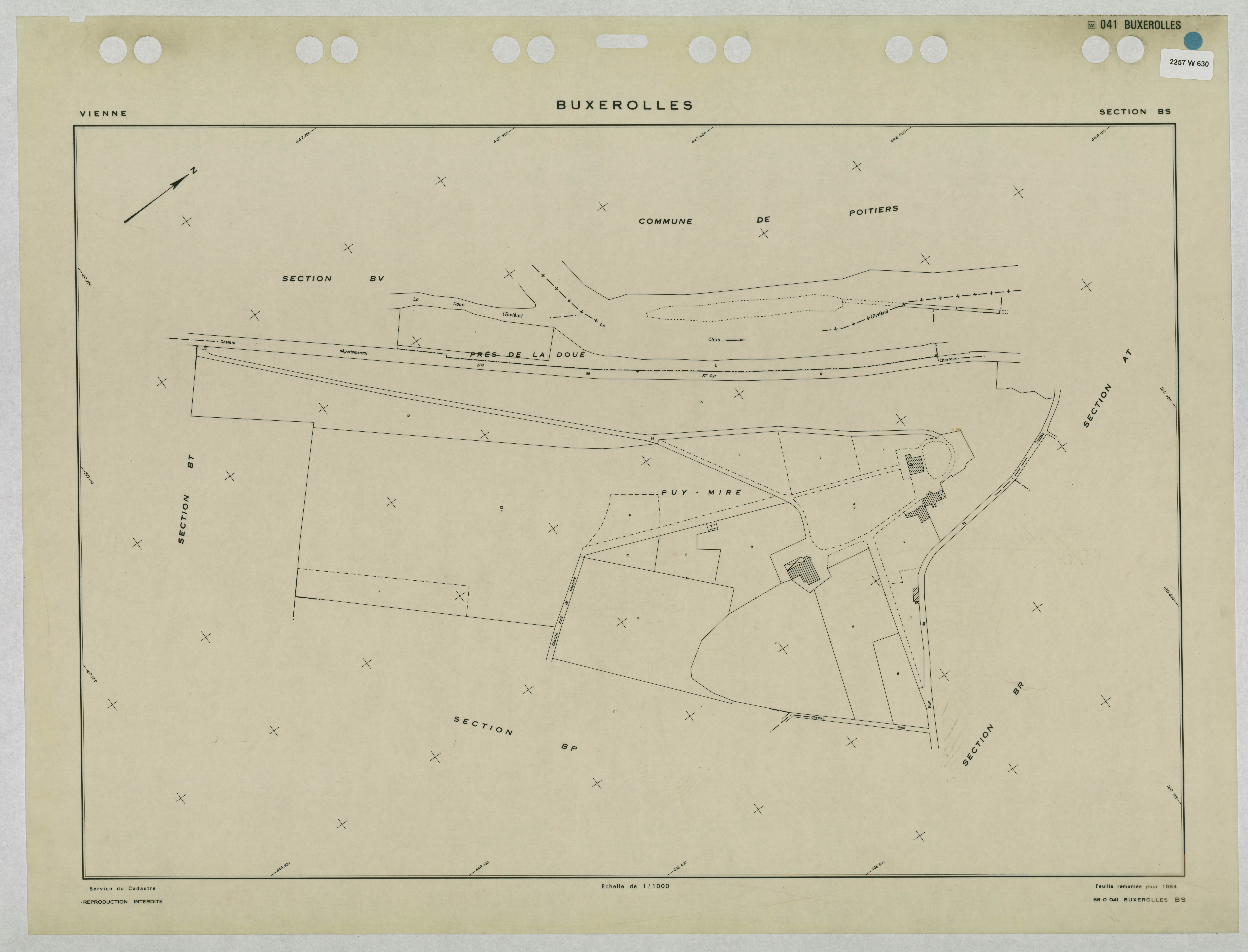 Buxerolles - FRAD086_cadastre Plans remaniés 