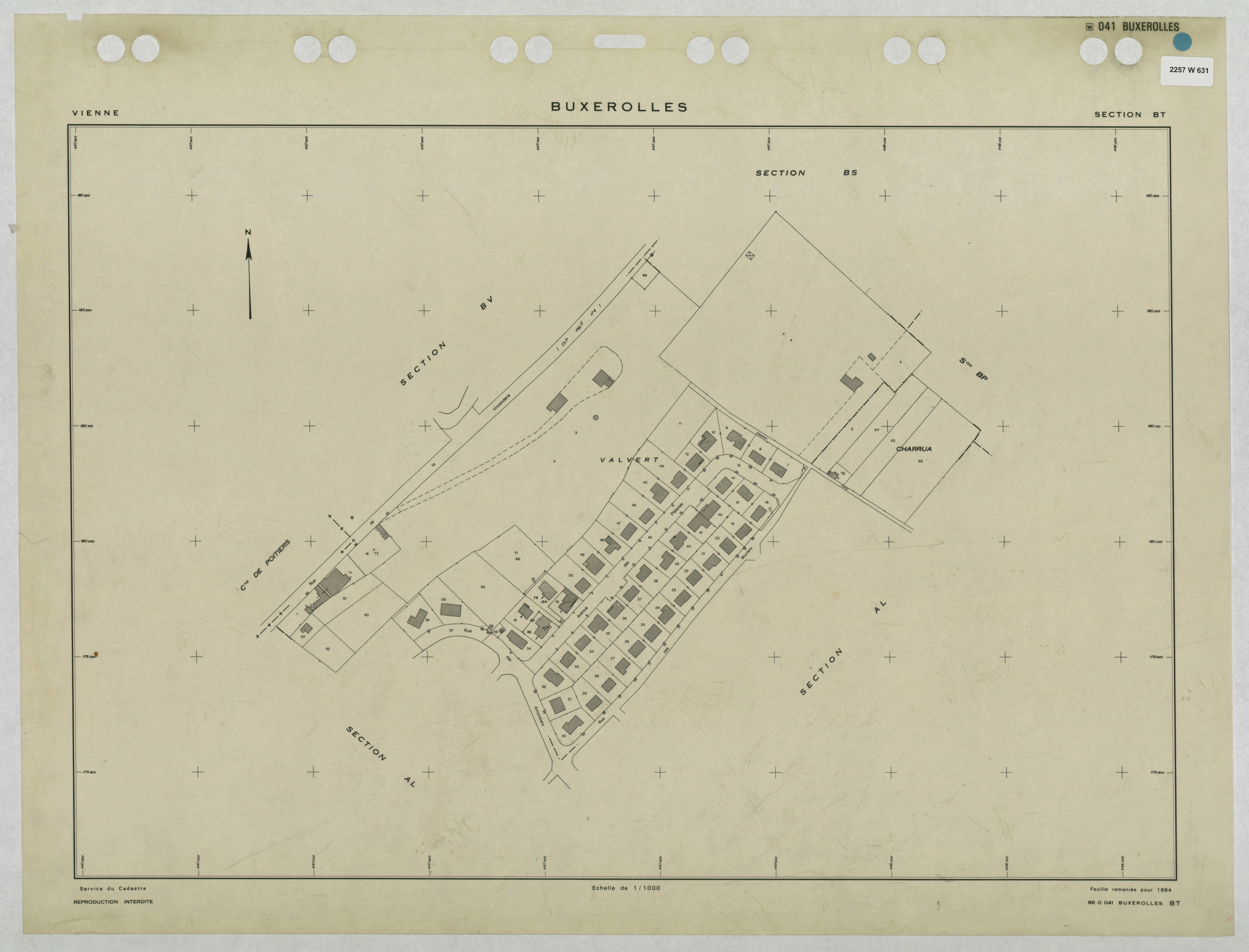 Buxerolles - FRAD086_cadastre Plans remaniés 