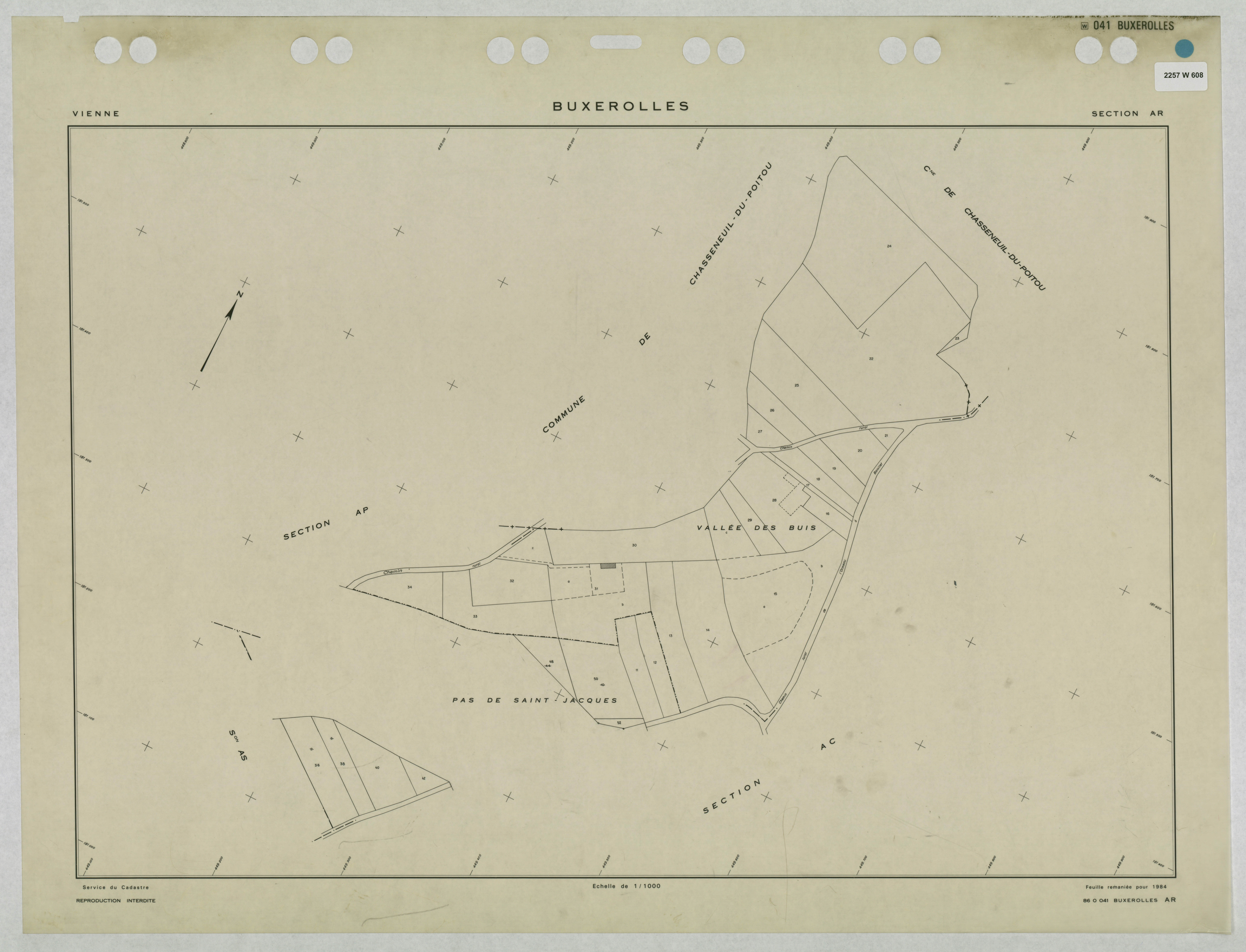 Buxerolles - FRAD086_cadastre Plans remaniés 