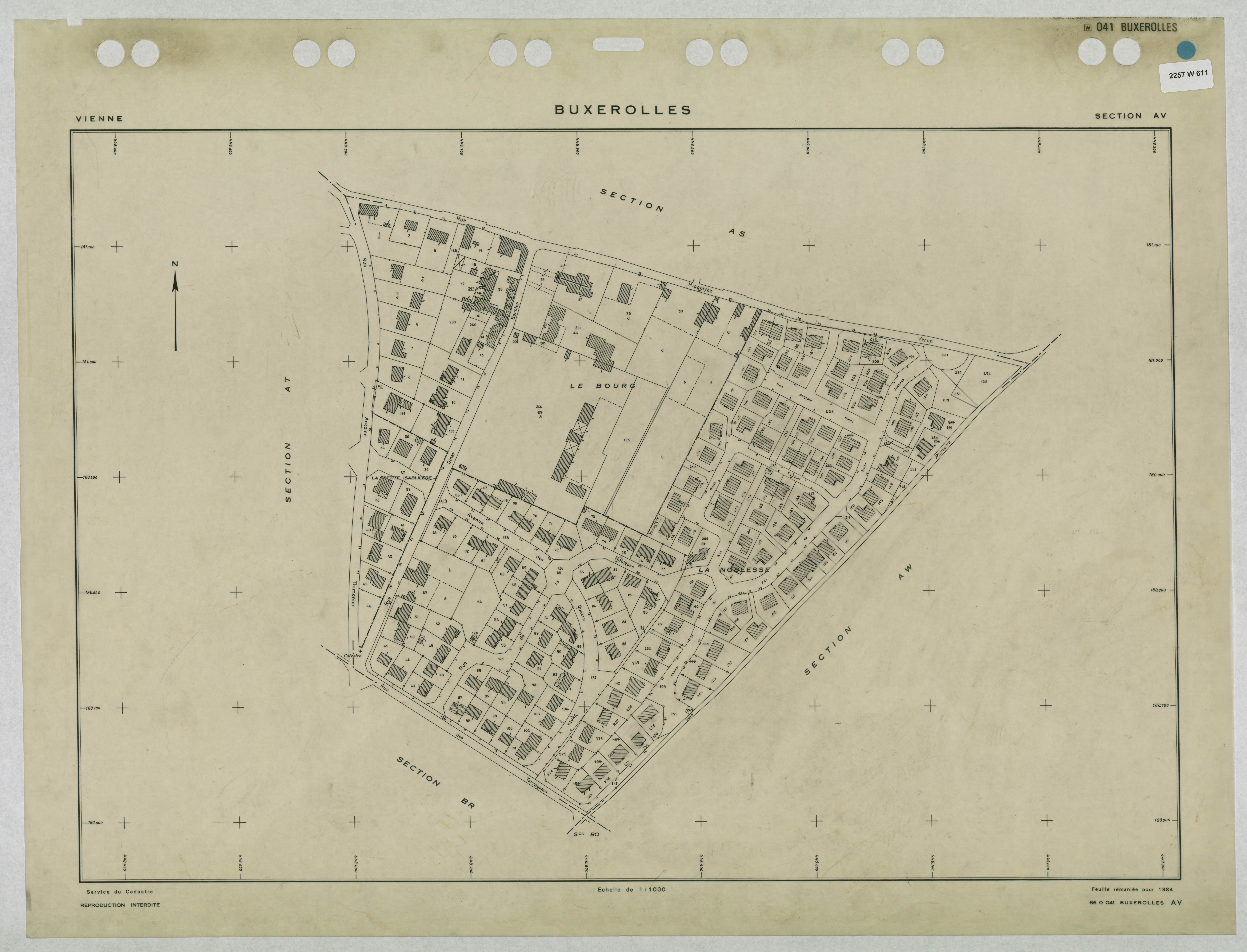 Buxerolles - FRAD086_cadastre Plans remaniés 