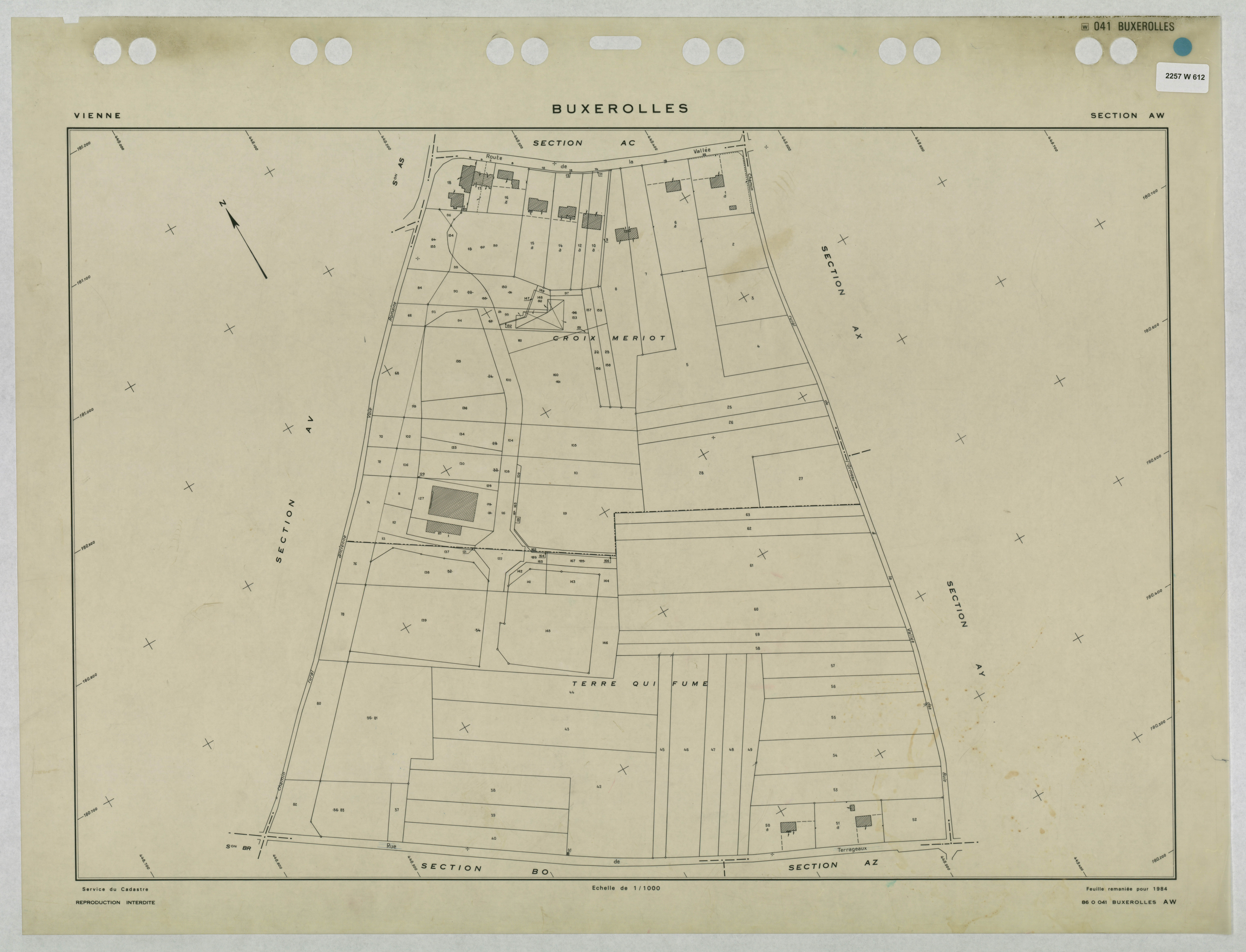 Buxerolles - FRAD086_cadastre Plans remaniés 
