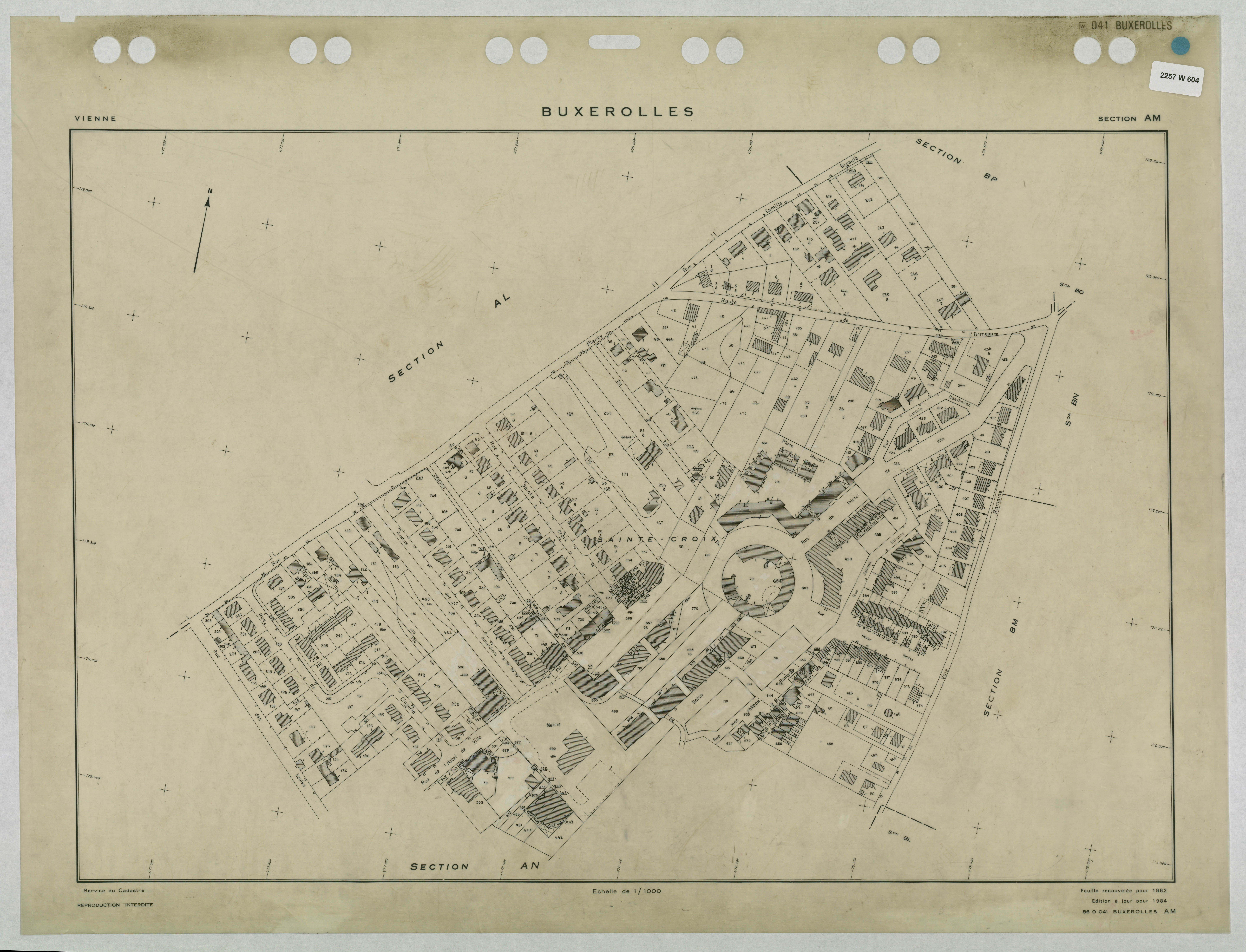 Buxerolles - FRAD086_cadastre Plans renouvelés 