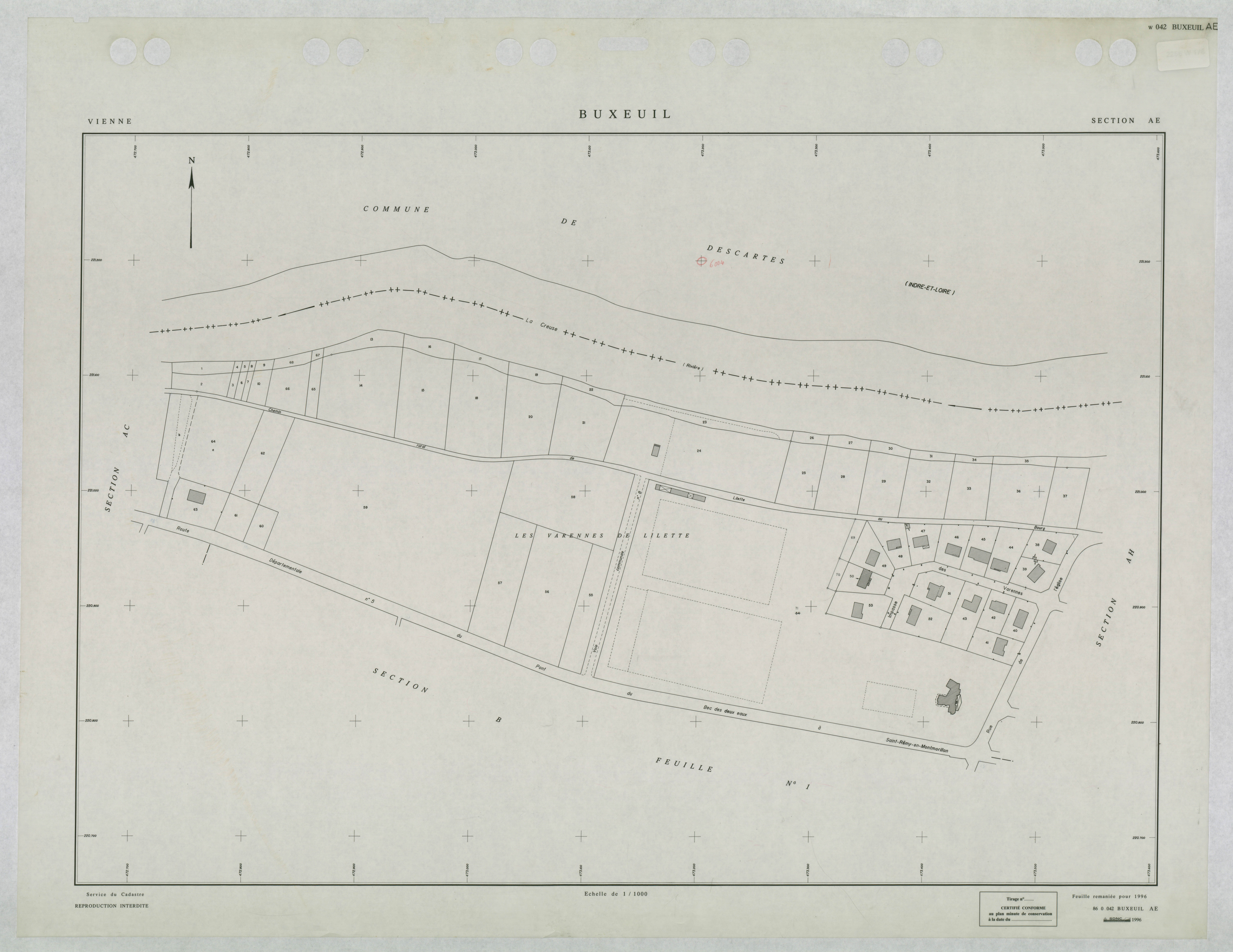 Buxeuil - FRAD086_cadastre Plans remaniés 