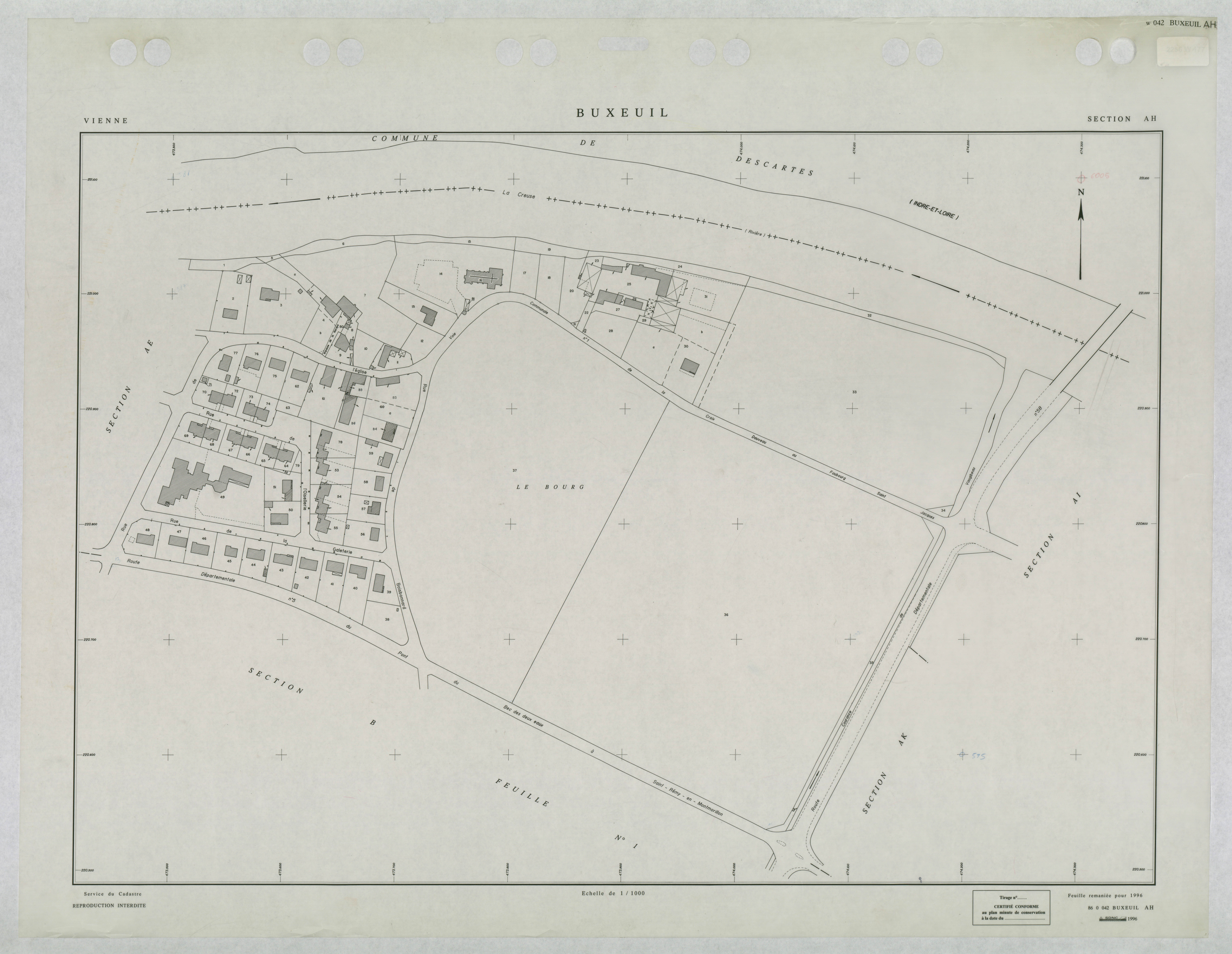 Buxeuil - FRAD086_cadastre Plans remaniés 