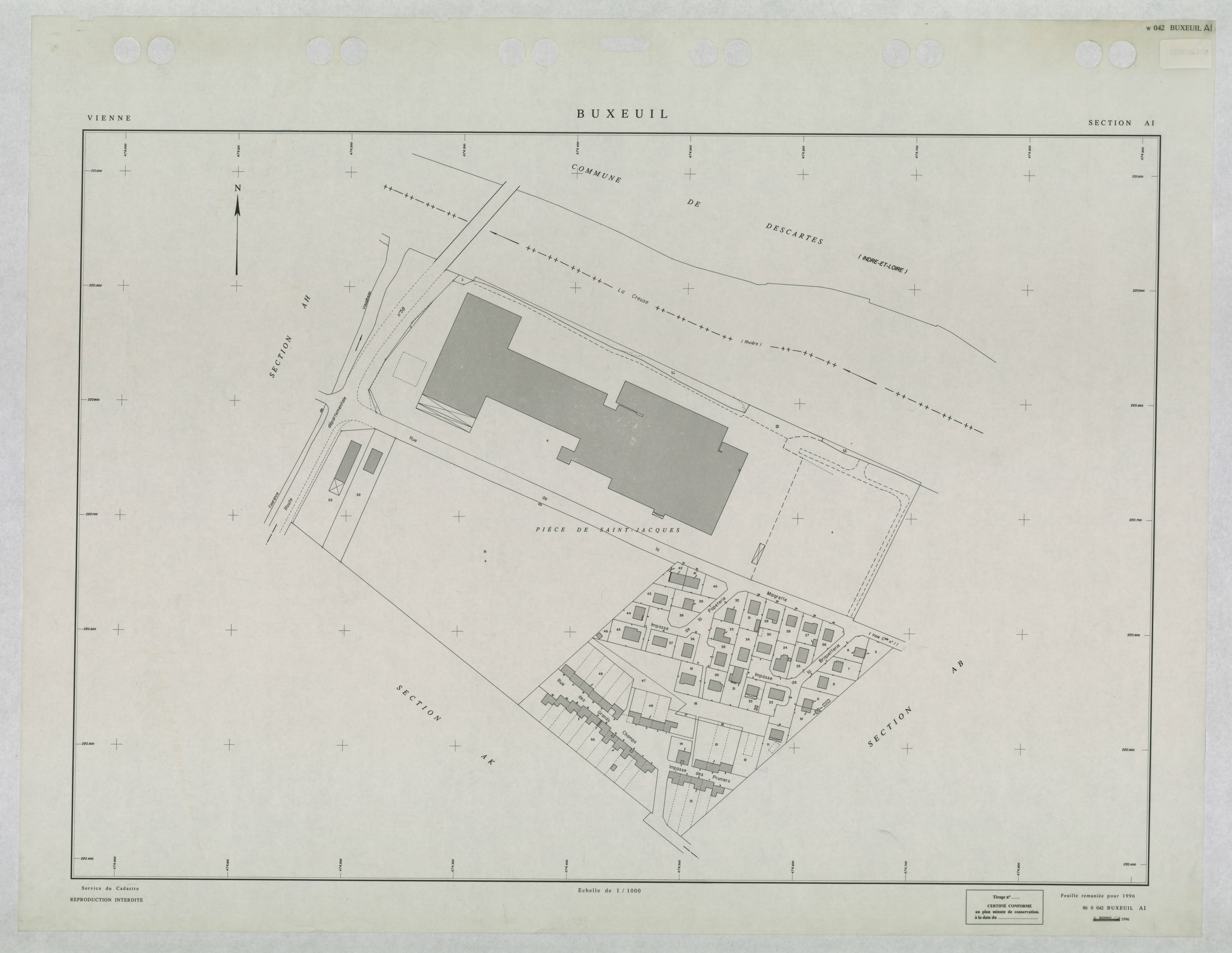 Buxeuil - FRAD086_cadastre Plans remaniés 