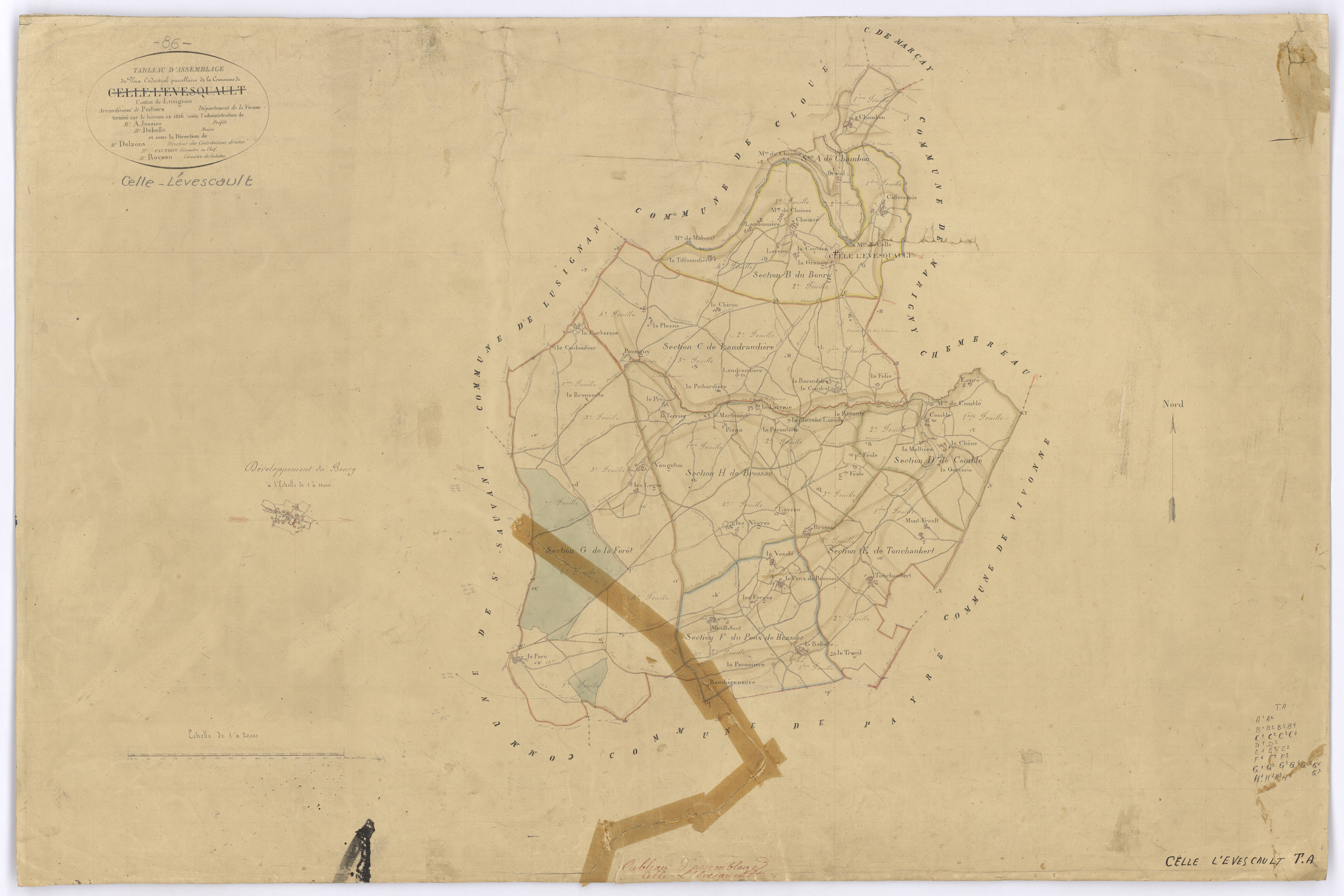 Celle-Lévescault - FRAD086_cadastre Plans 