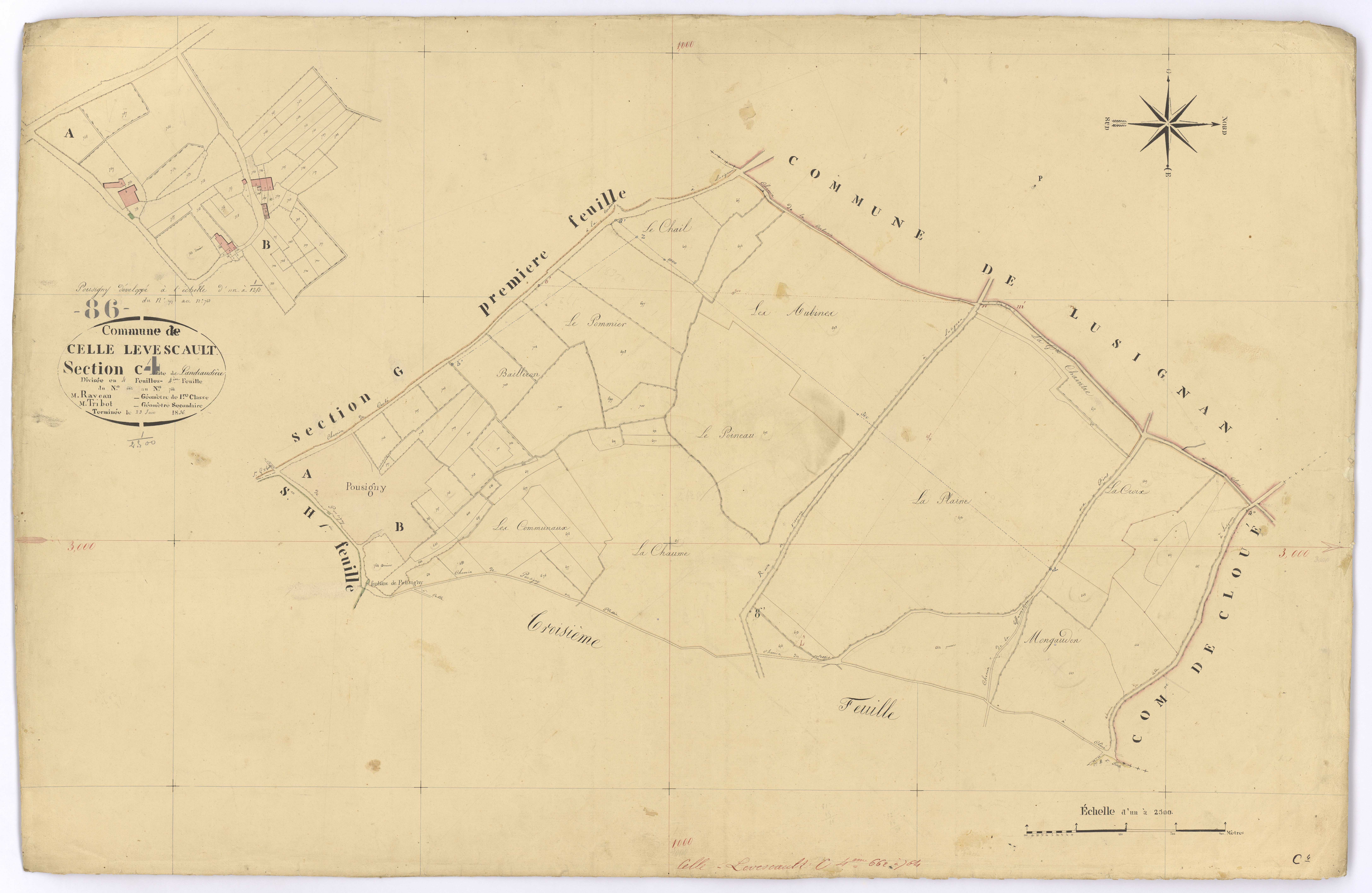 Celle-Lévescault - FRAD086_cadastre Plans 