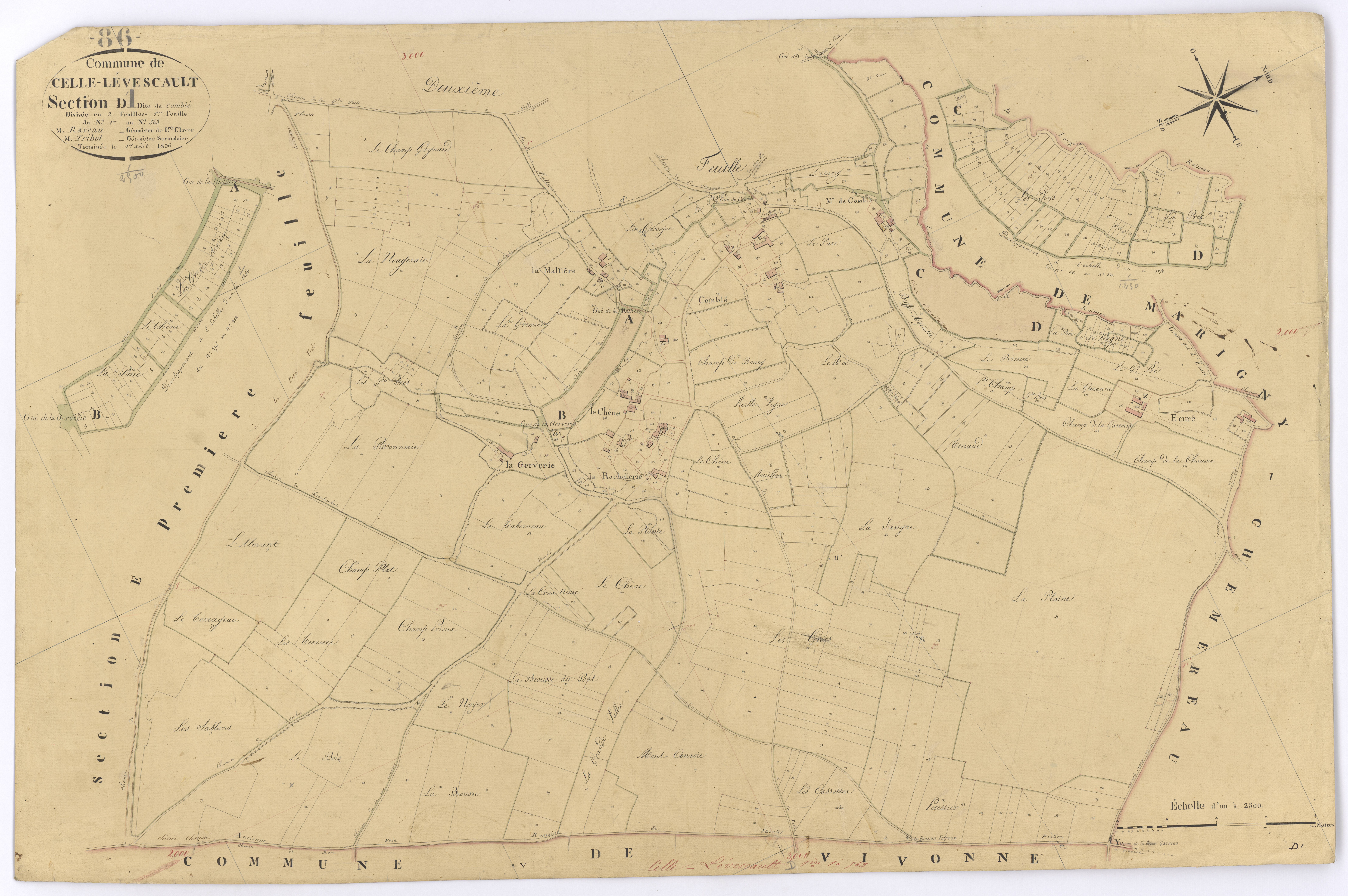 Celle-Lévescault - FRAD086_cadastre Plans 