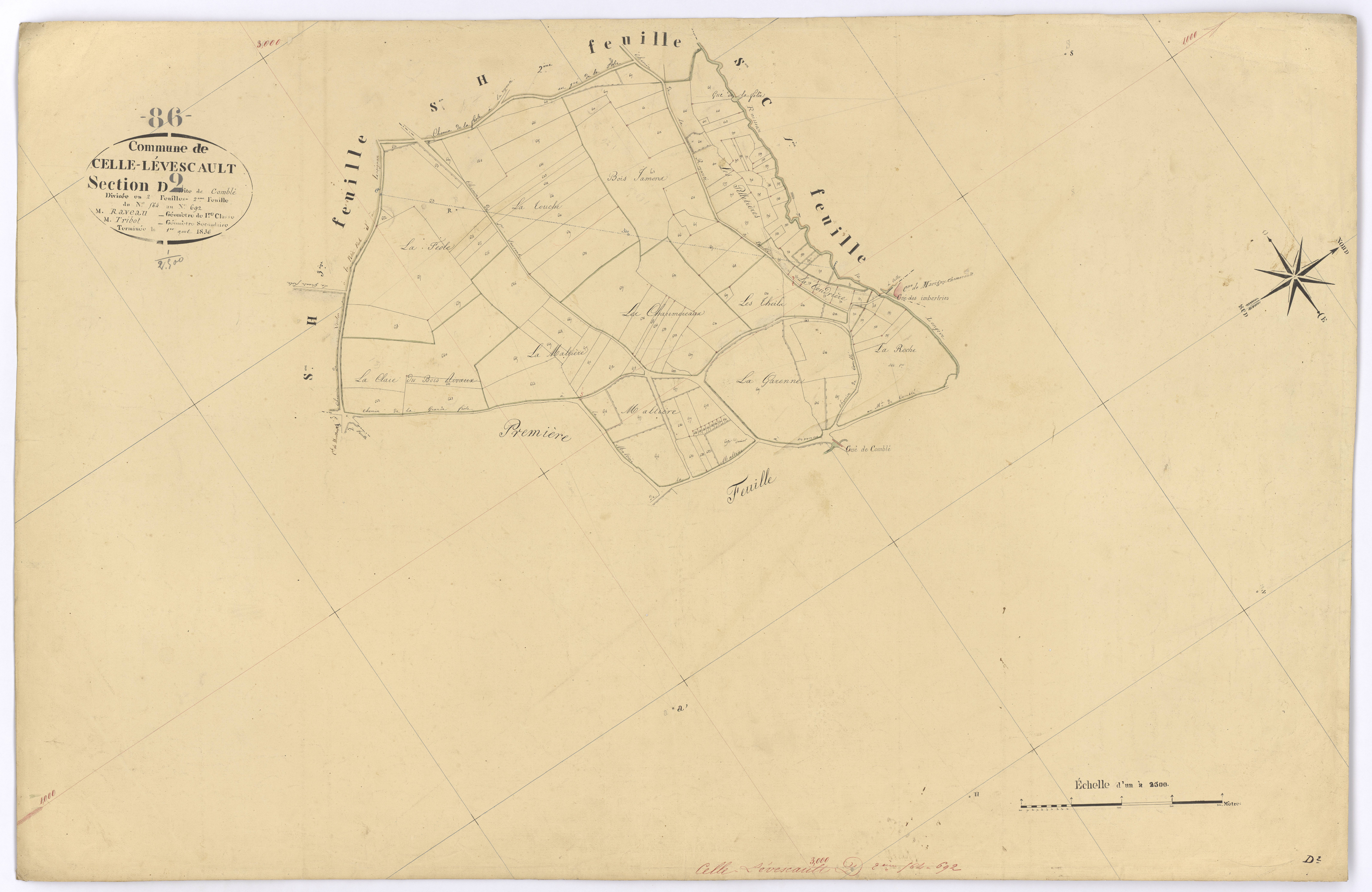 Celle-Lévescault - FRAD086_cadastre Plans 