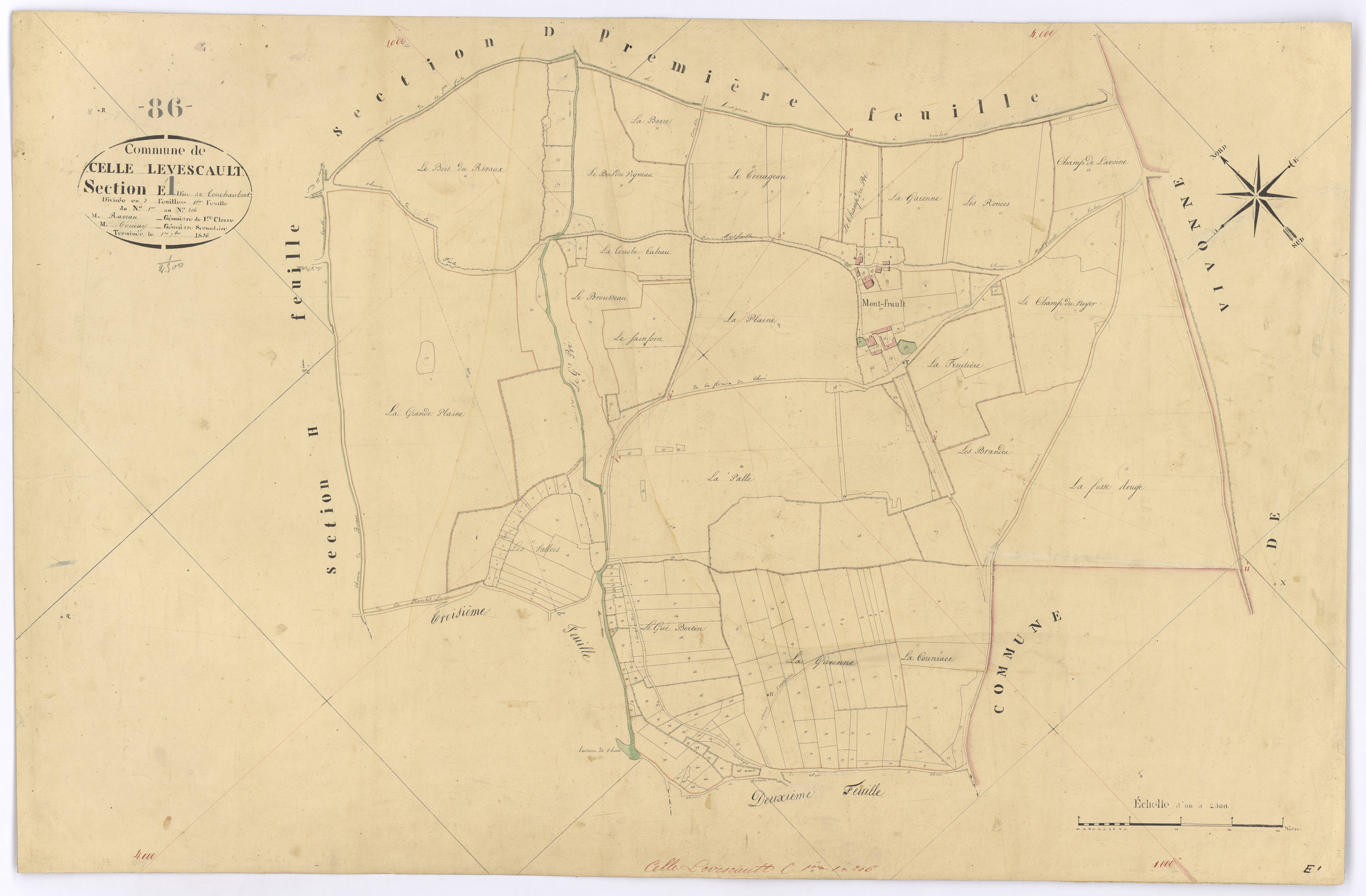 Celle-Lévescault - FRAD086_cadastre Plans 