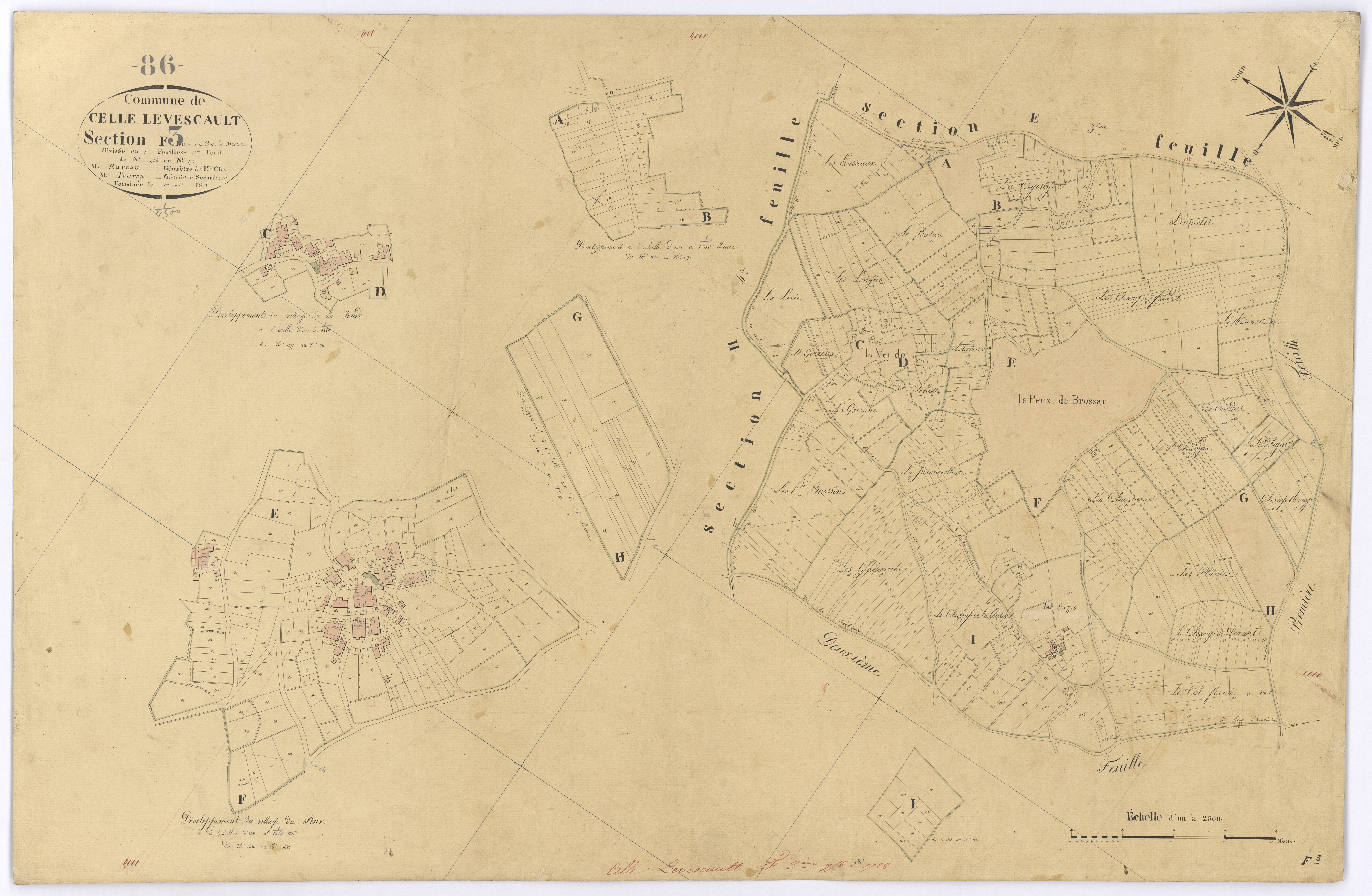 Celle-Lévescault - FRAD086_cadastre Plans 
