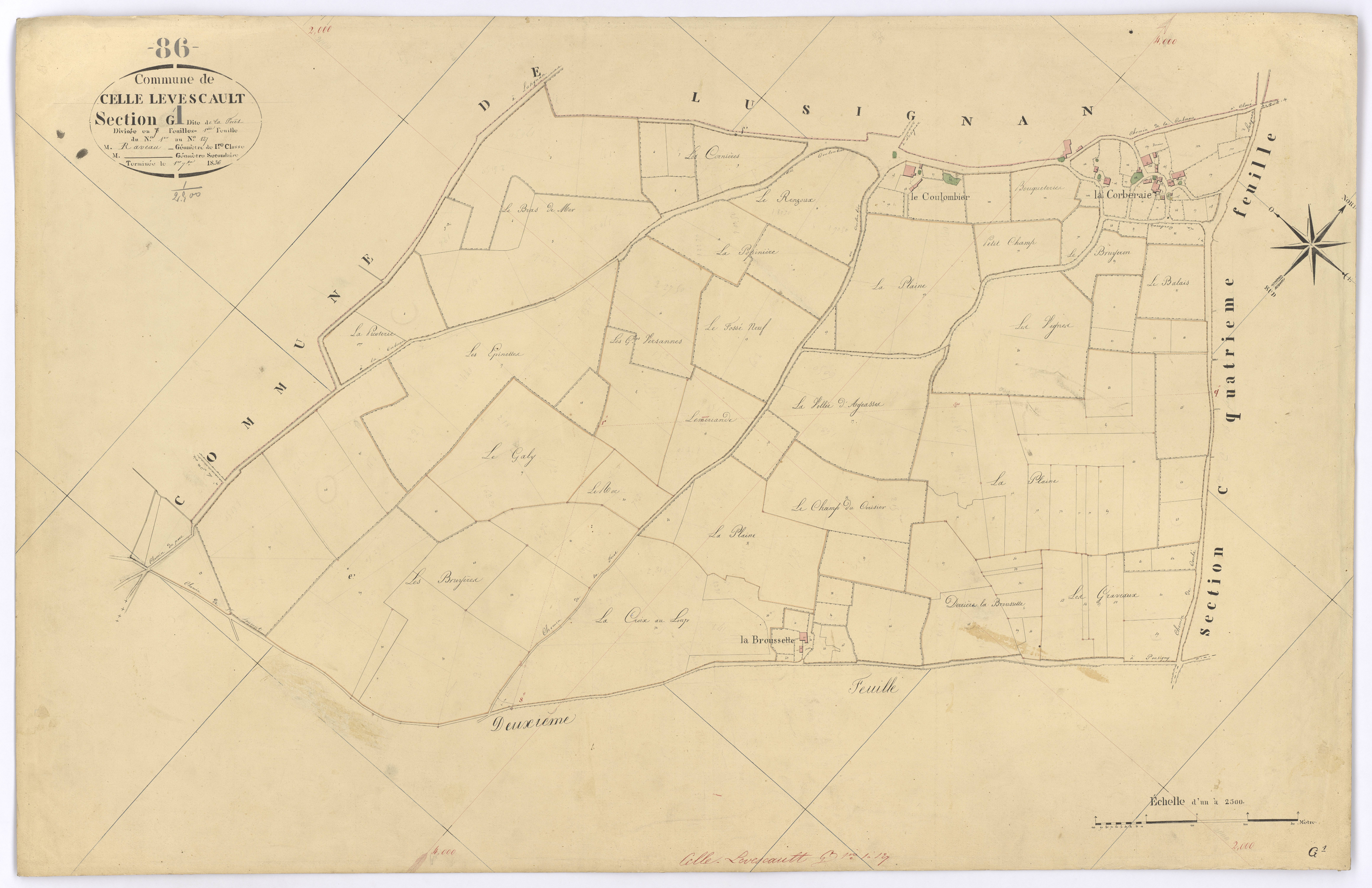 Celle-Lévescault - FRAD086_cadastre Plans 