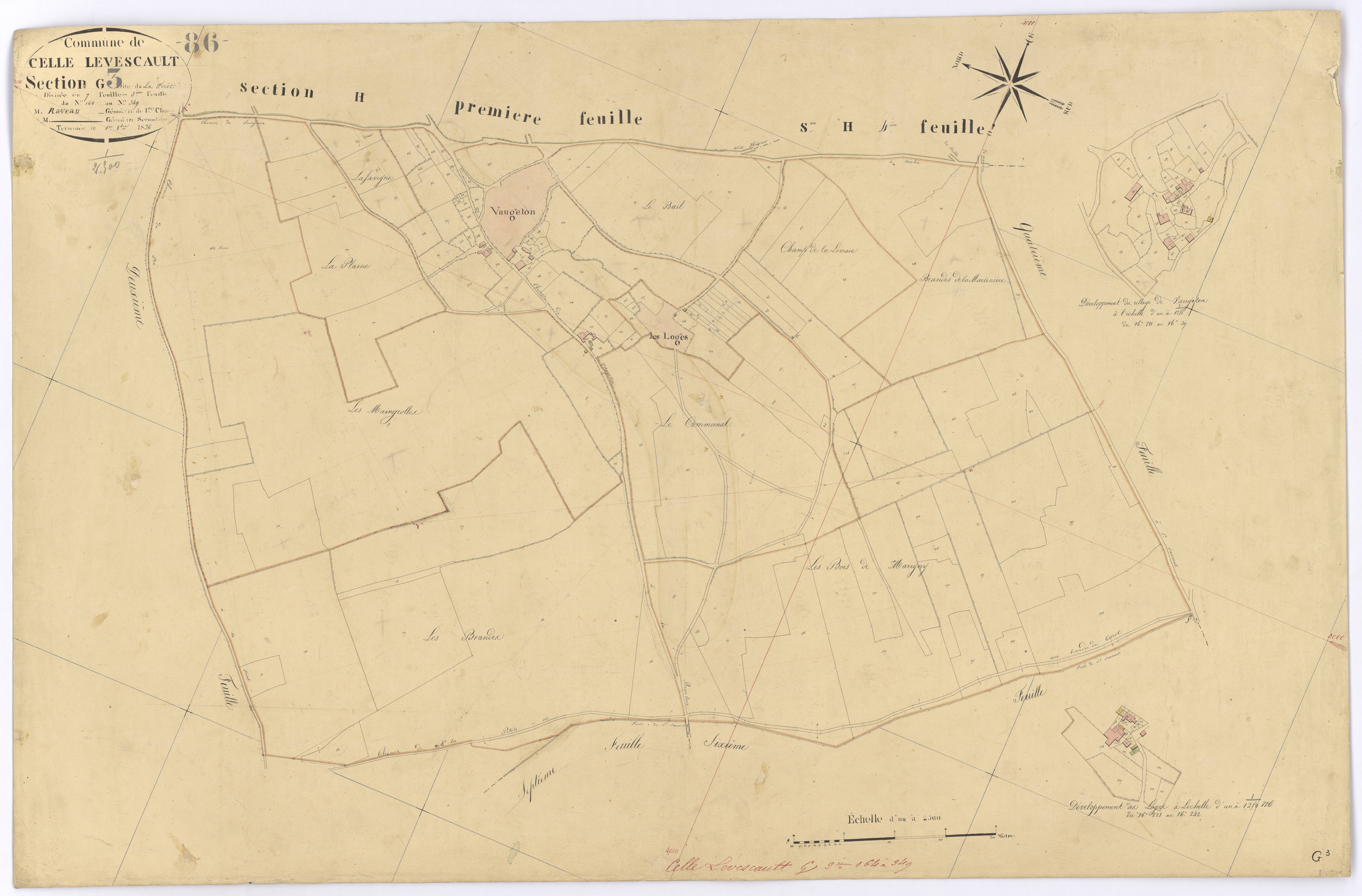 Celle-Lévescault - FRAD086_cadastre Plans 