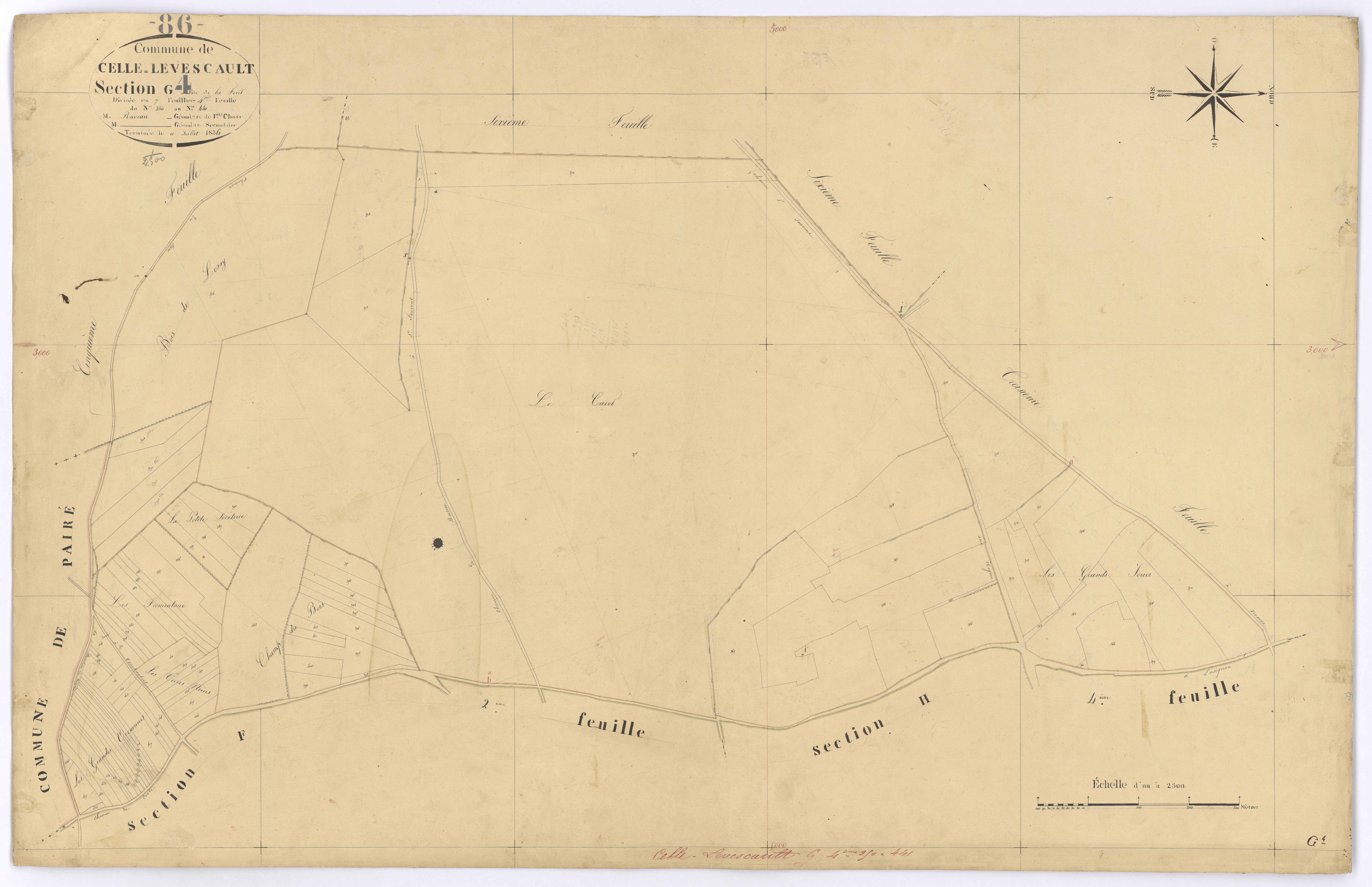 Celle-Lévescault - FRAD086_cadastre Plans 