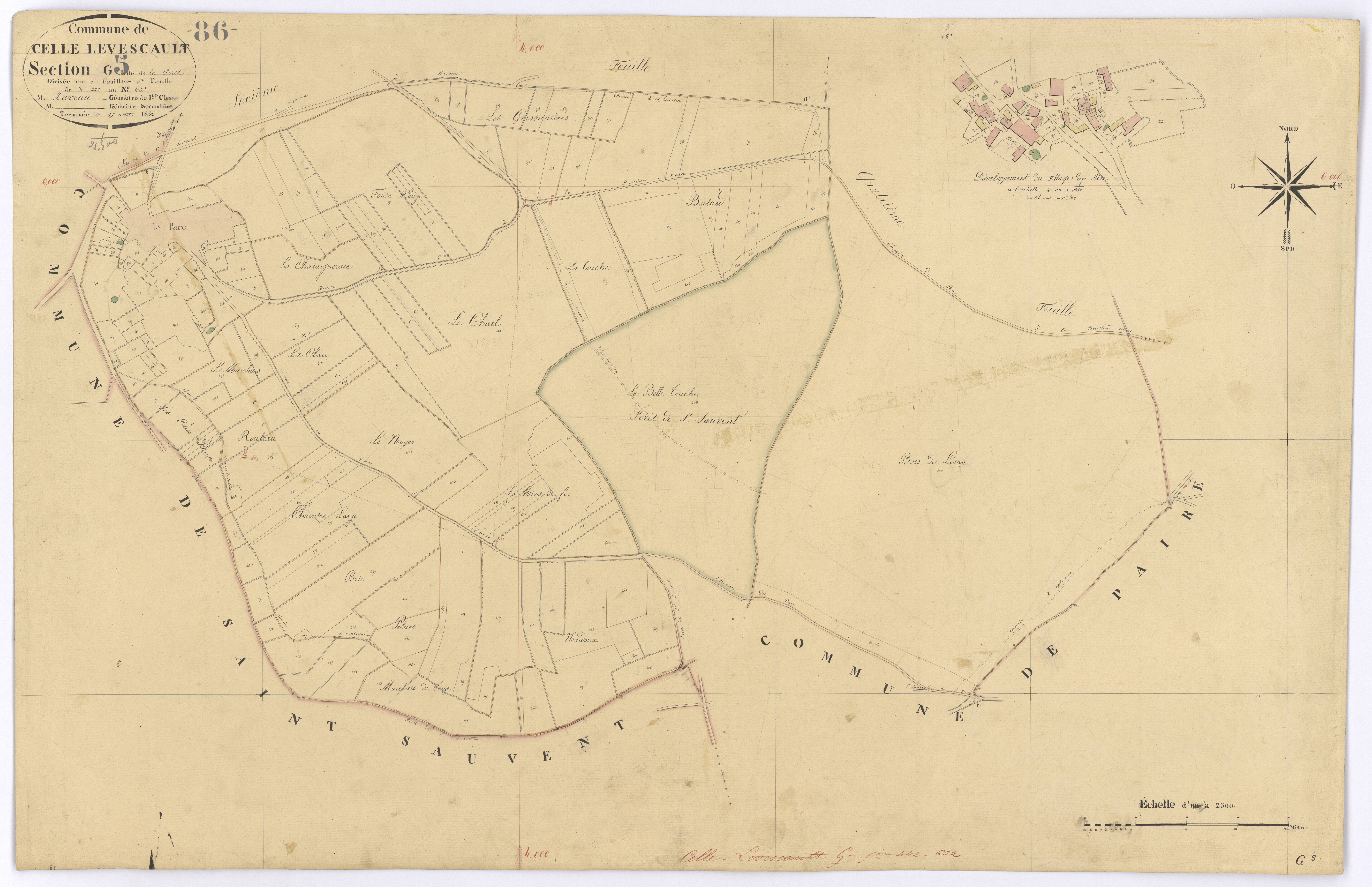 Celle-Lévescault - FRAD086_cadastre Plans 