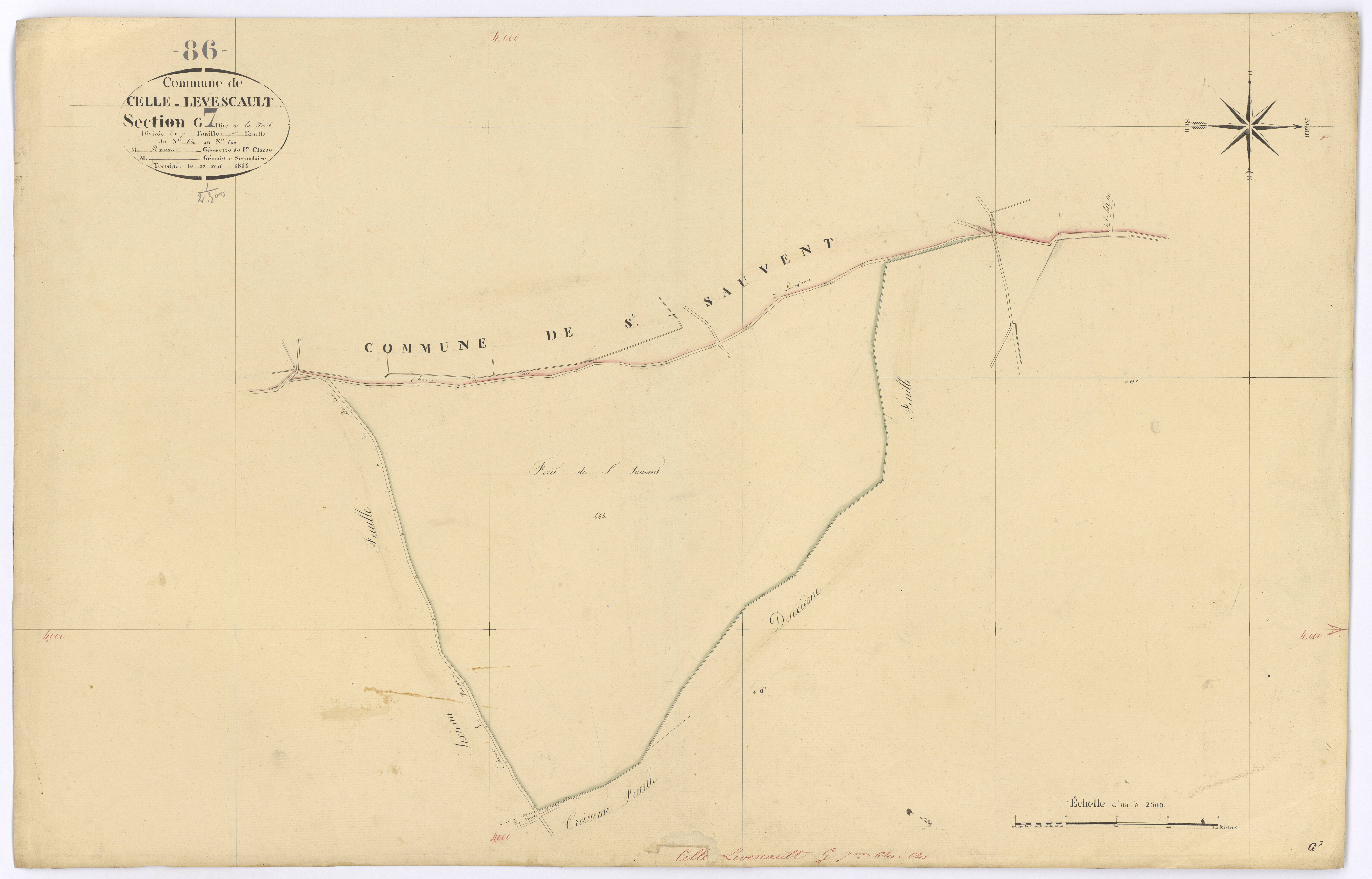 Celle-Lévescault - FRAD086_cadastre Plans 