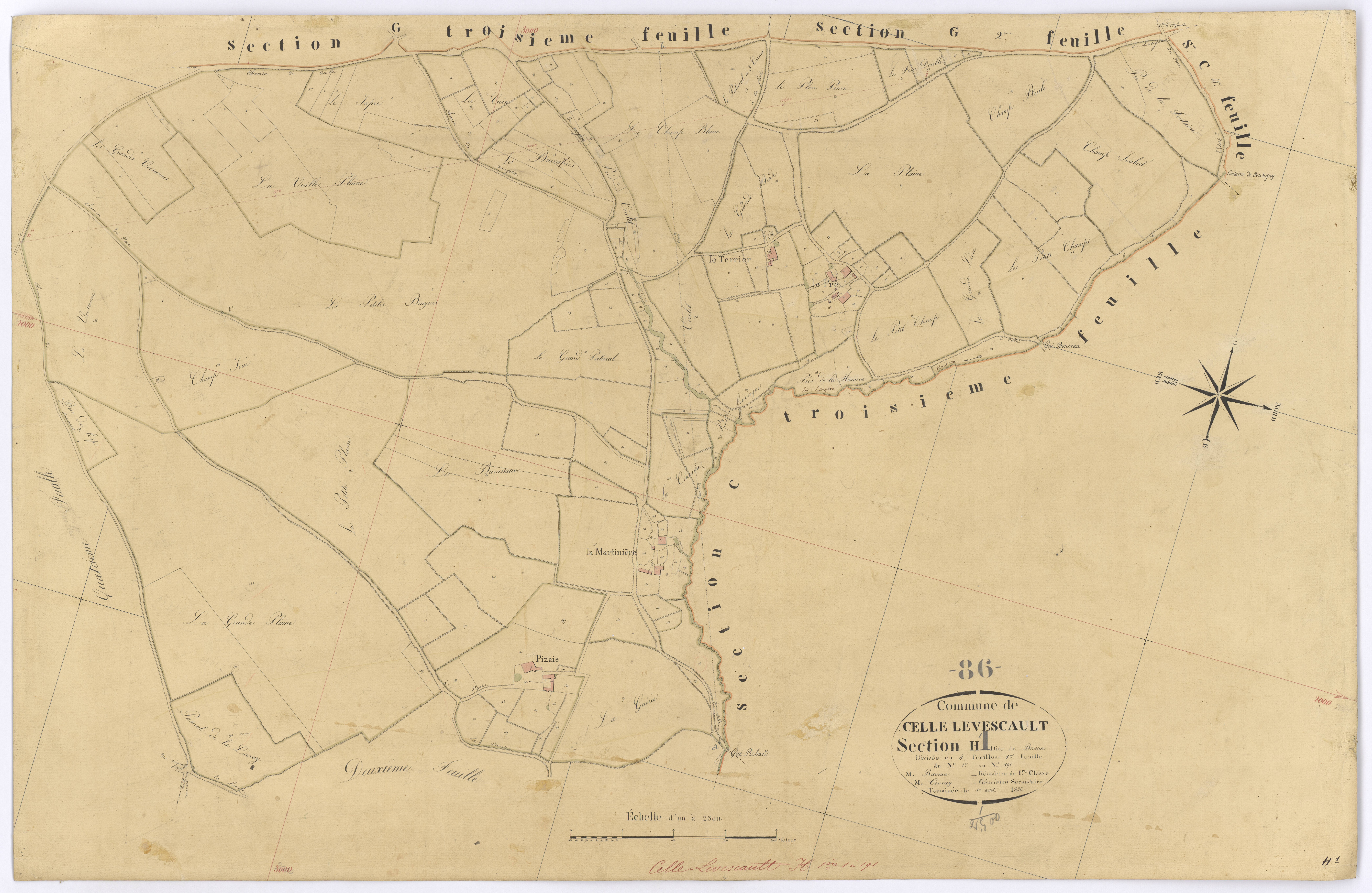 Celle-Lévescault - FRAD086_cadastre Plans 