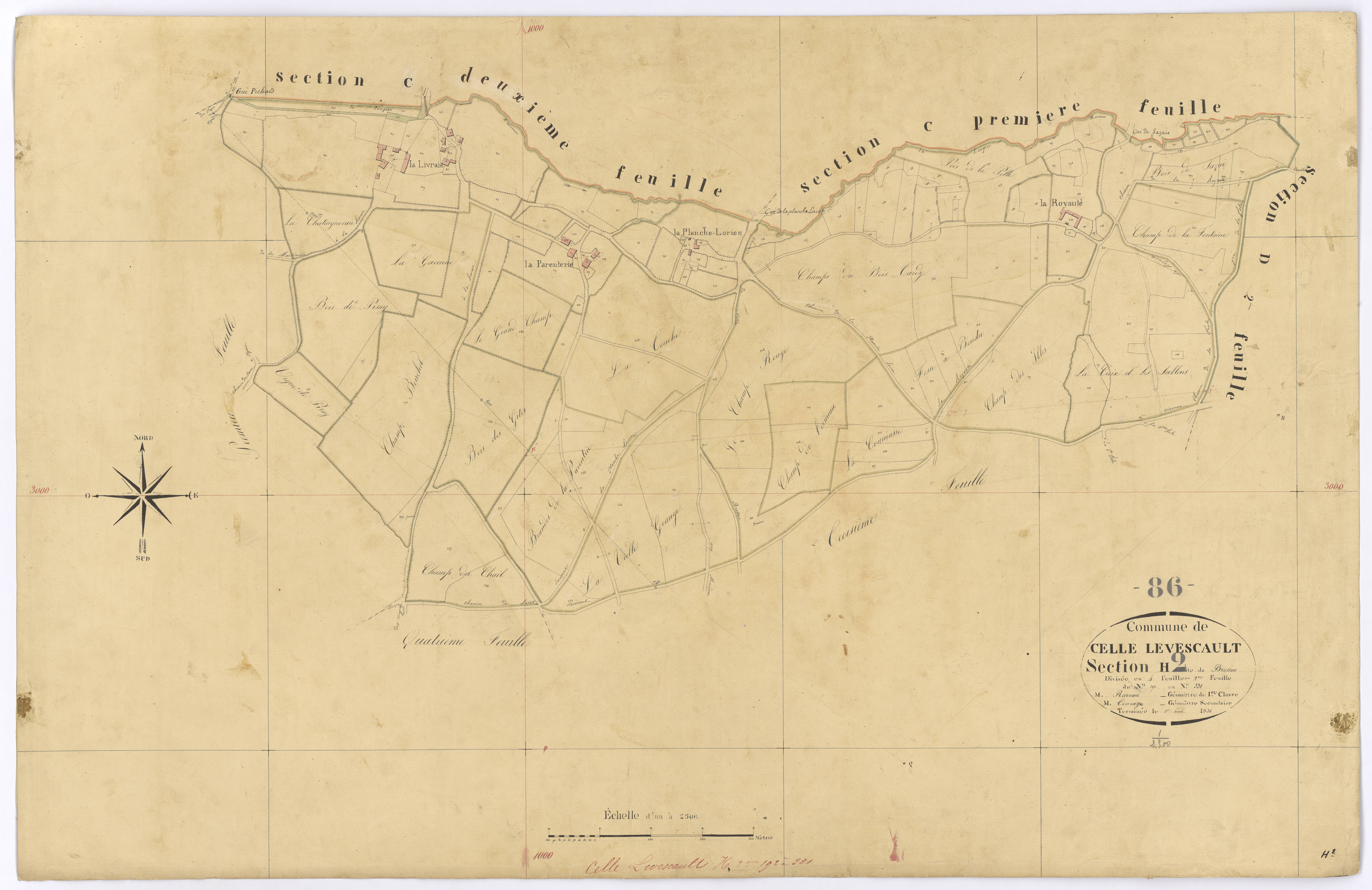 Celle-Lévescault - FRAD086_cadastre Plans 