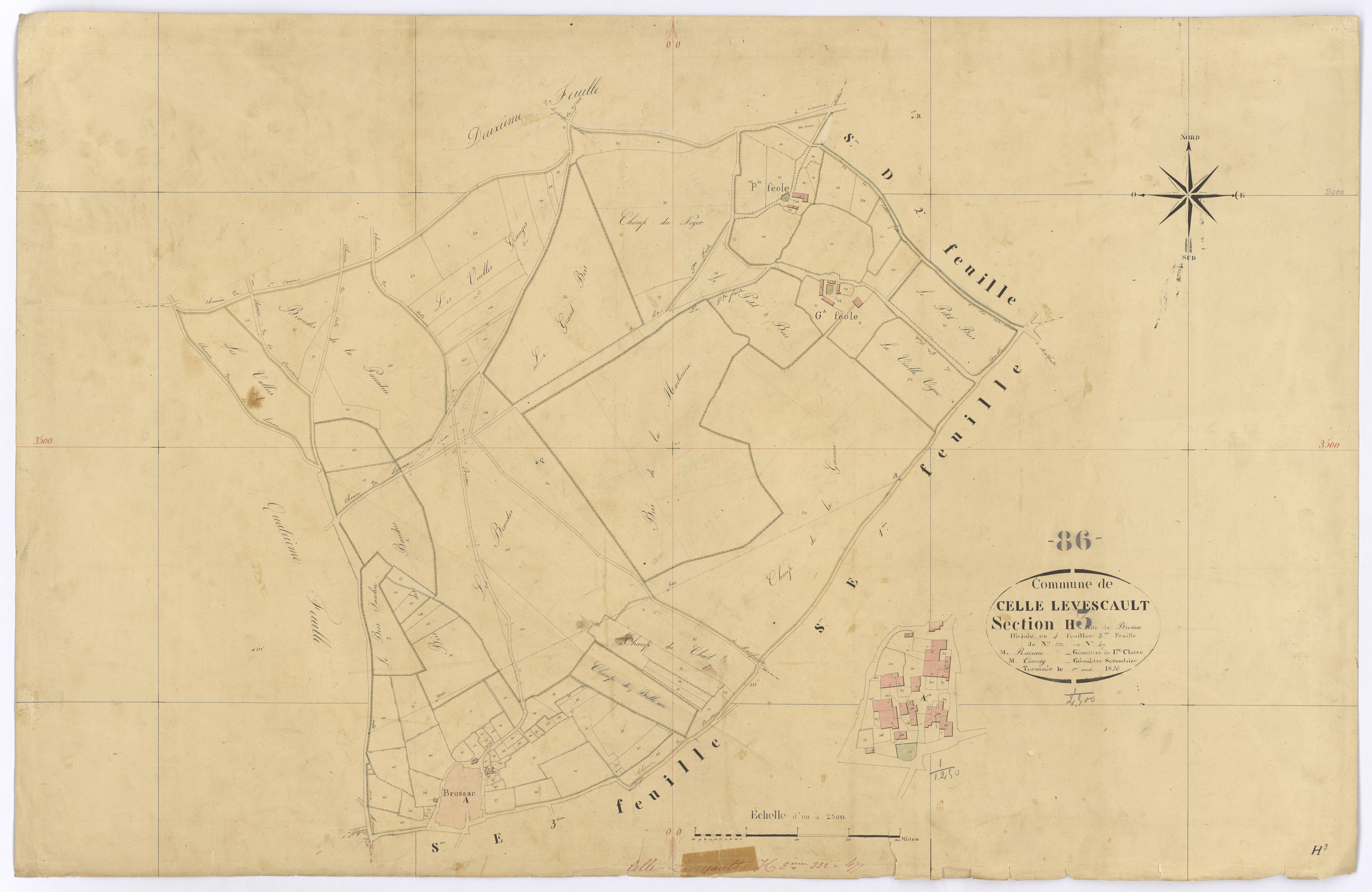 Celle-Lévescault - FRAD086_cadastre Plans 