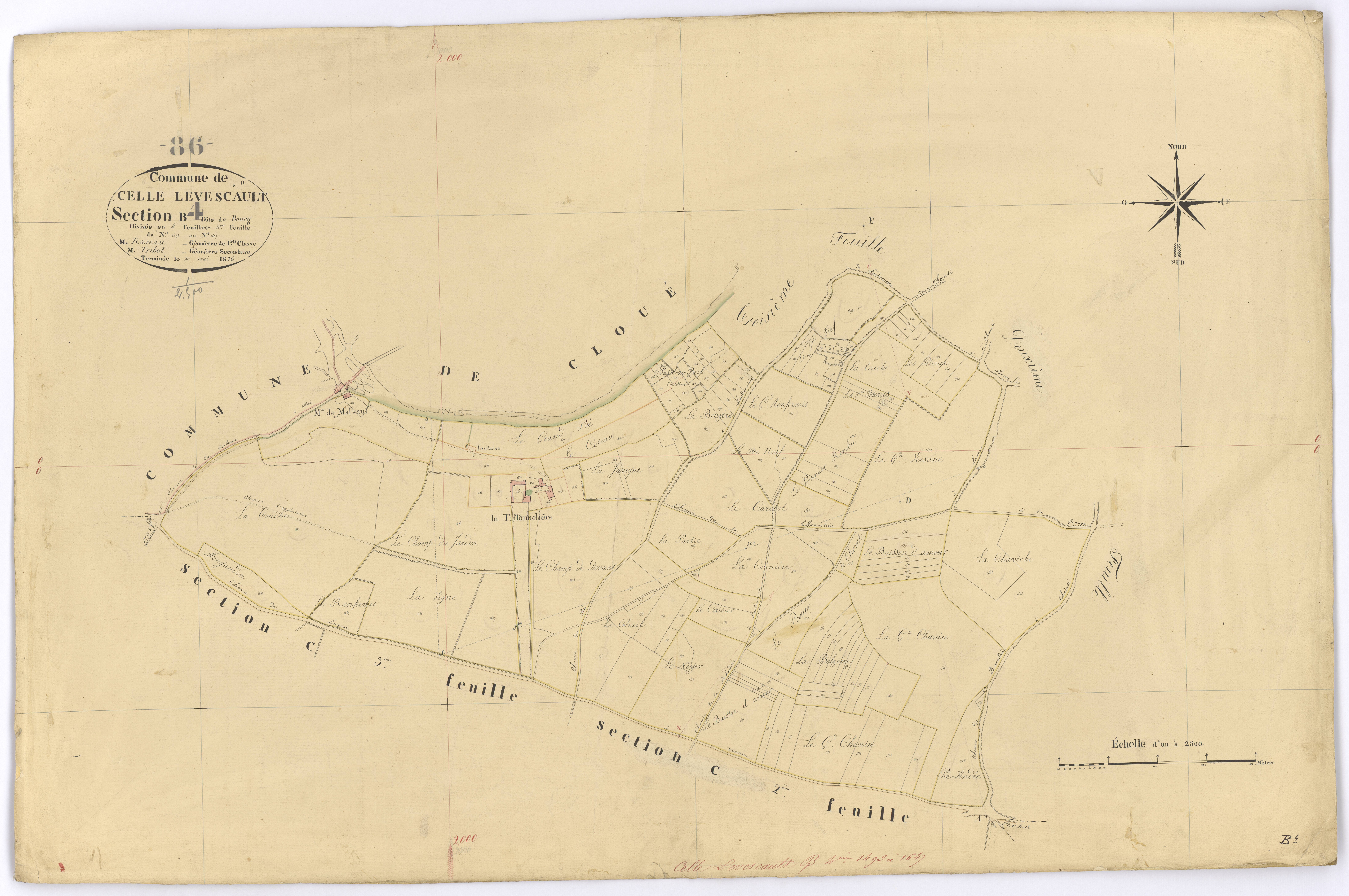 Celle-Lévescault - FRAD086_cadastre Plans 