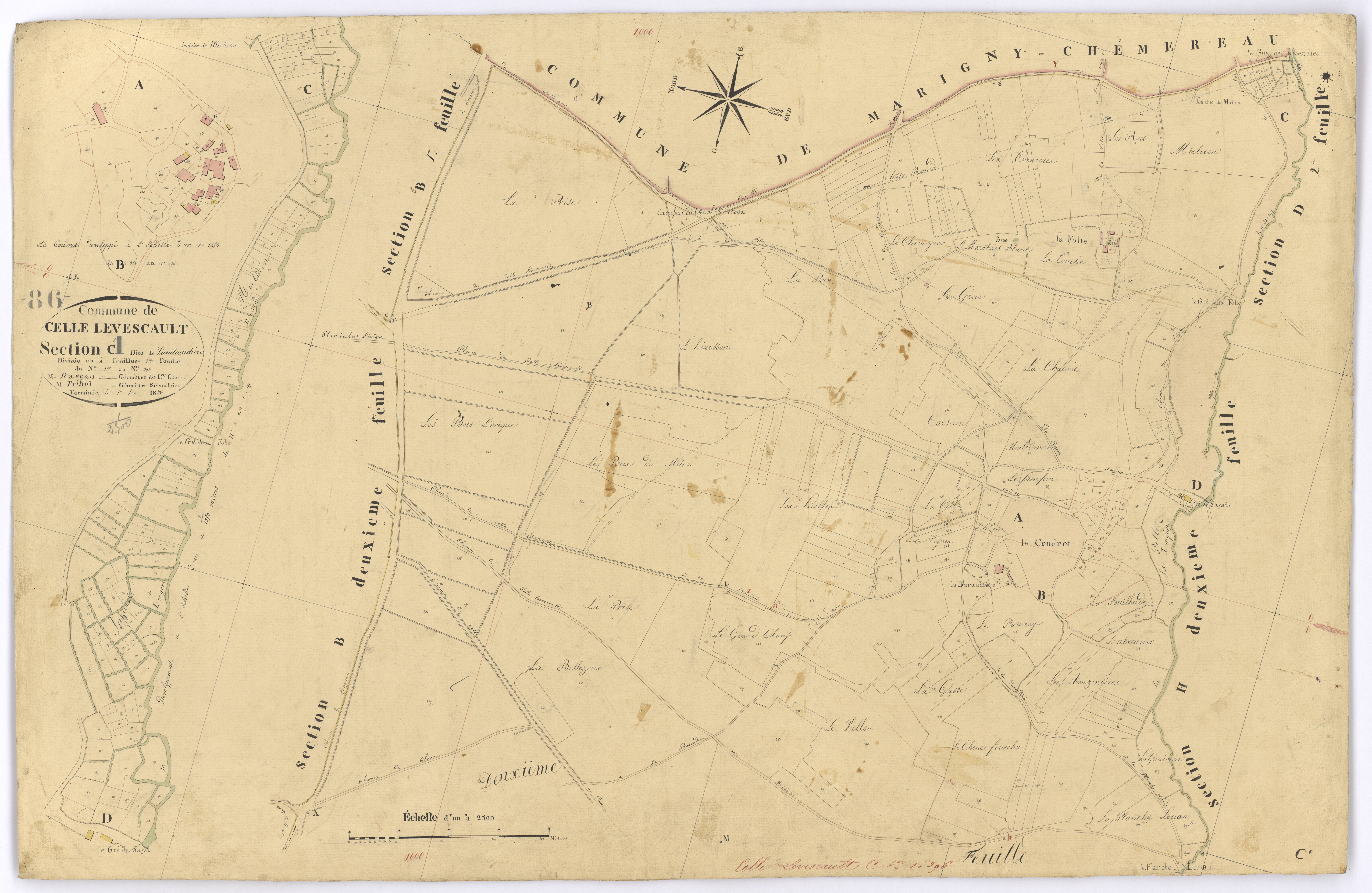 Celle-Lévescault - FRAD086_cadastre Plans 