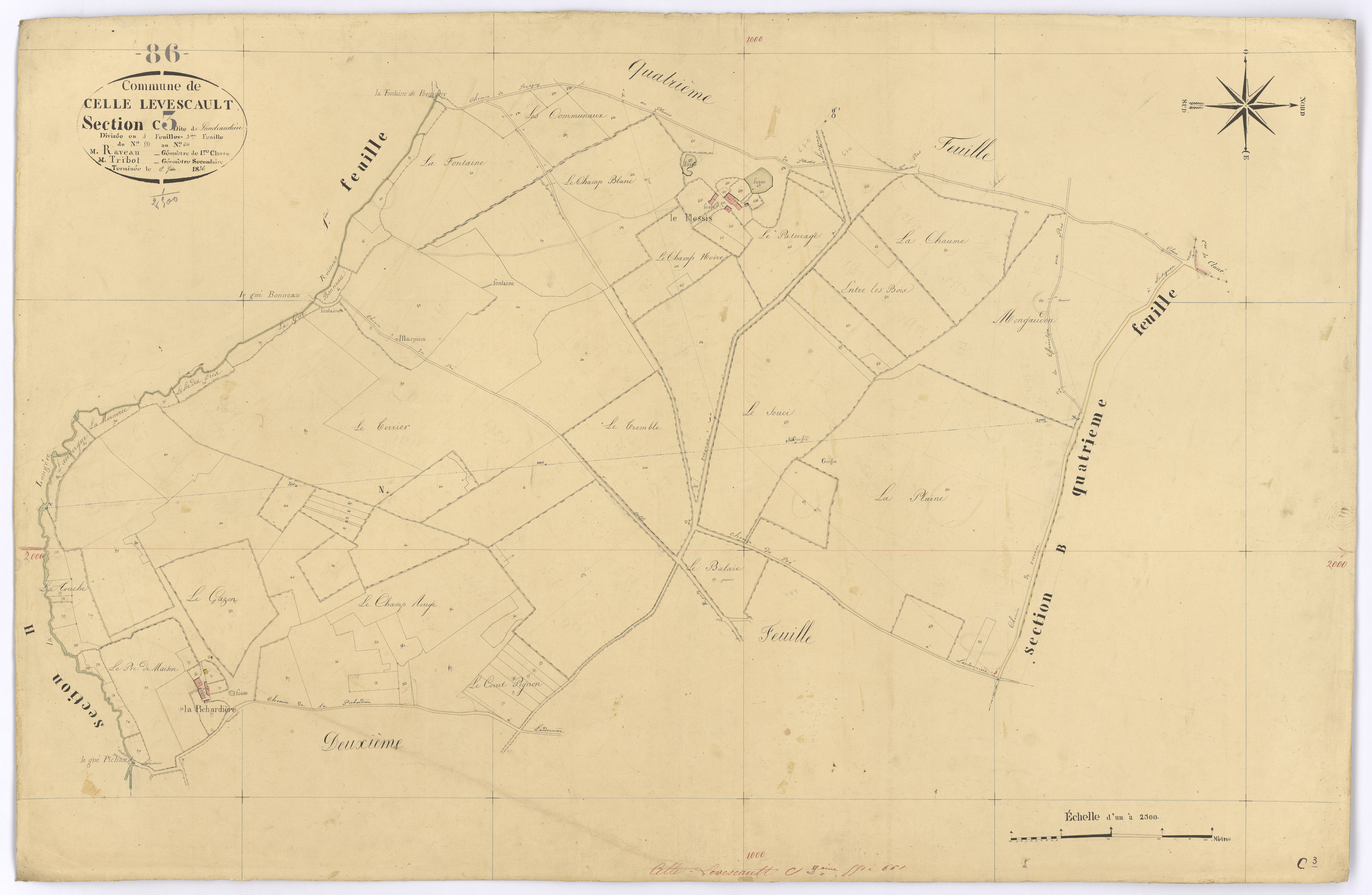 Celle-Lévescault - FRAD086_cadastre Plans 