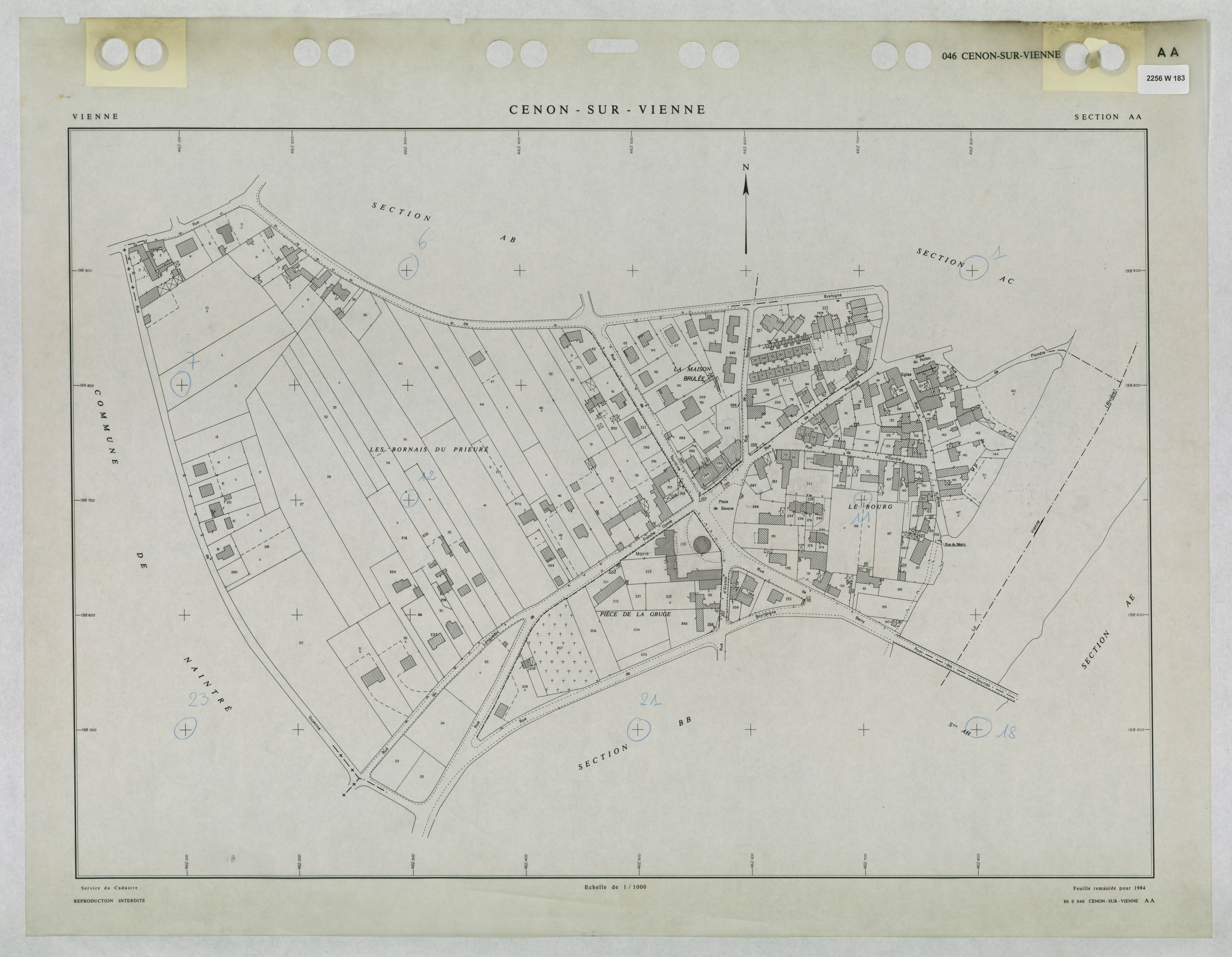 Cenon-sur-Vienne - FRAD086_cadastre Plans remaniés 