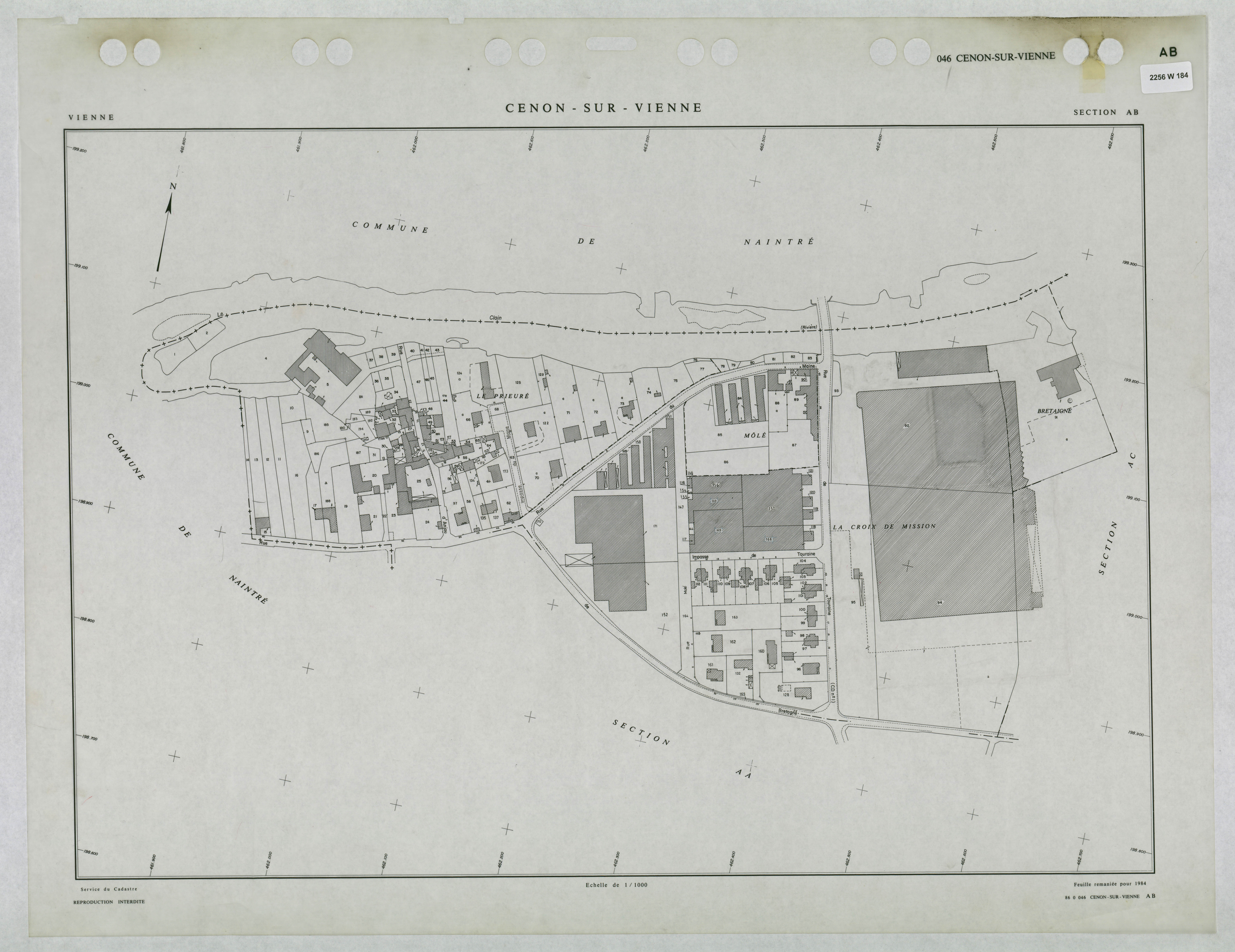 Cenon-sur-Vienne - FRAD086_cadastre Plans remaniés 
