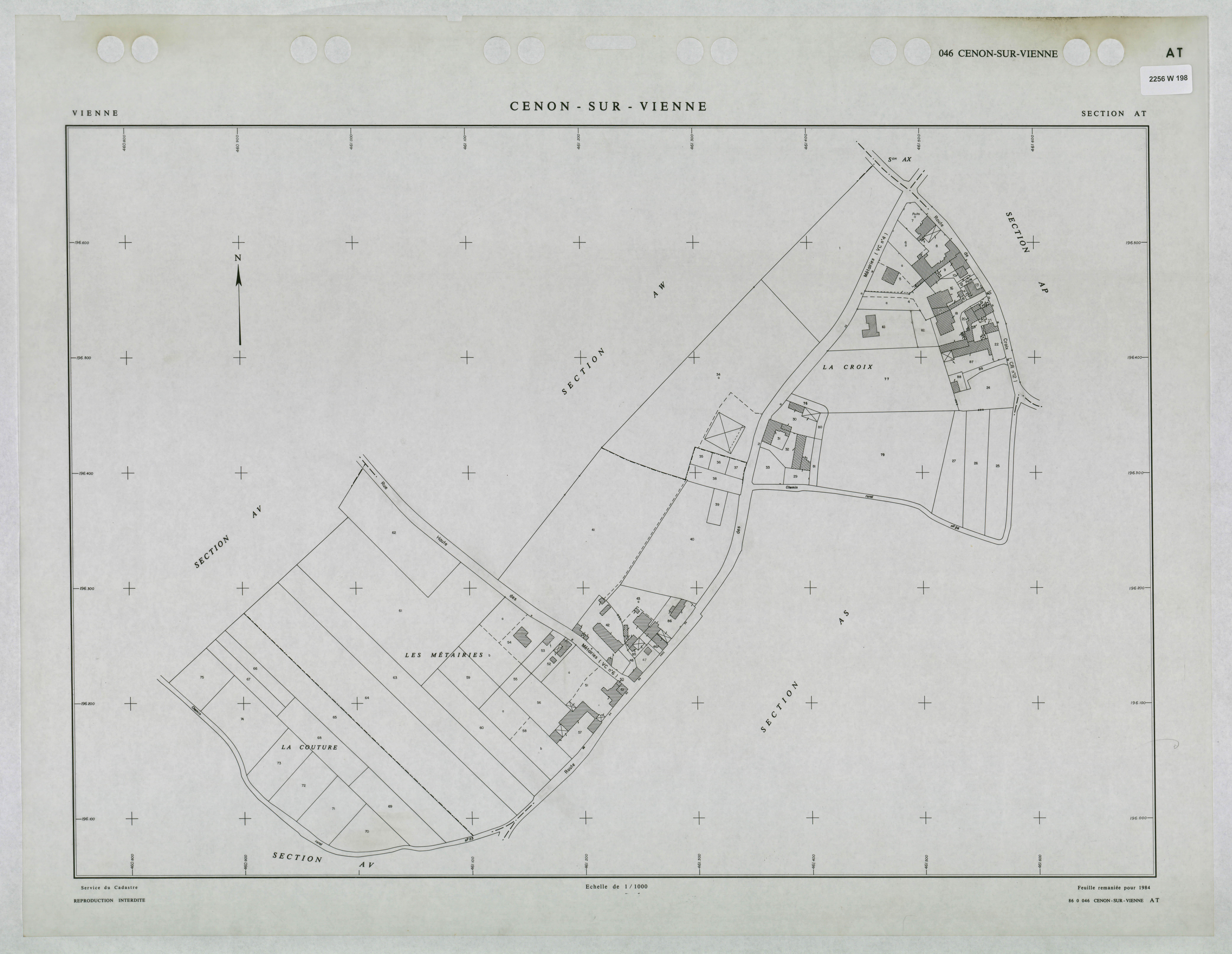 Cenon-sur-Vienne - FRAD086_cadastre Plans remaniés 