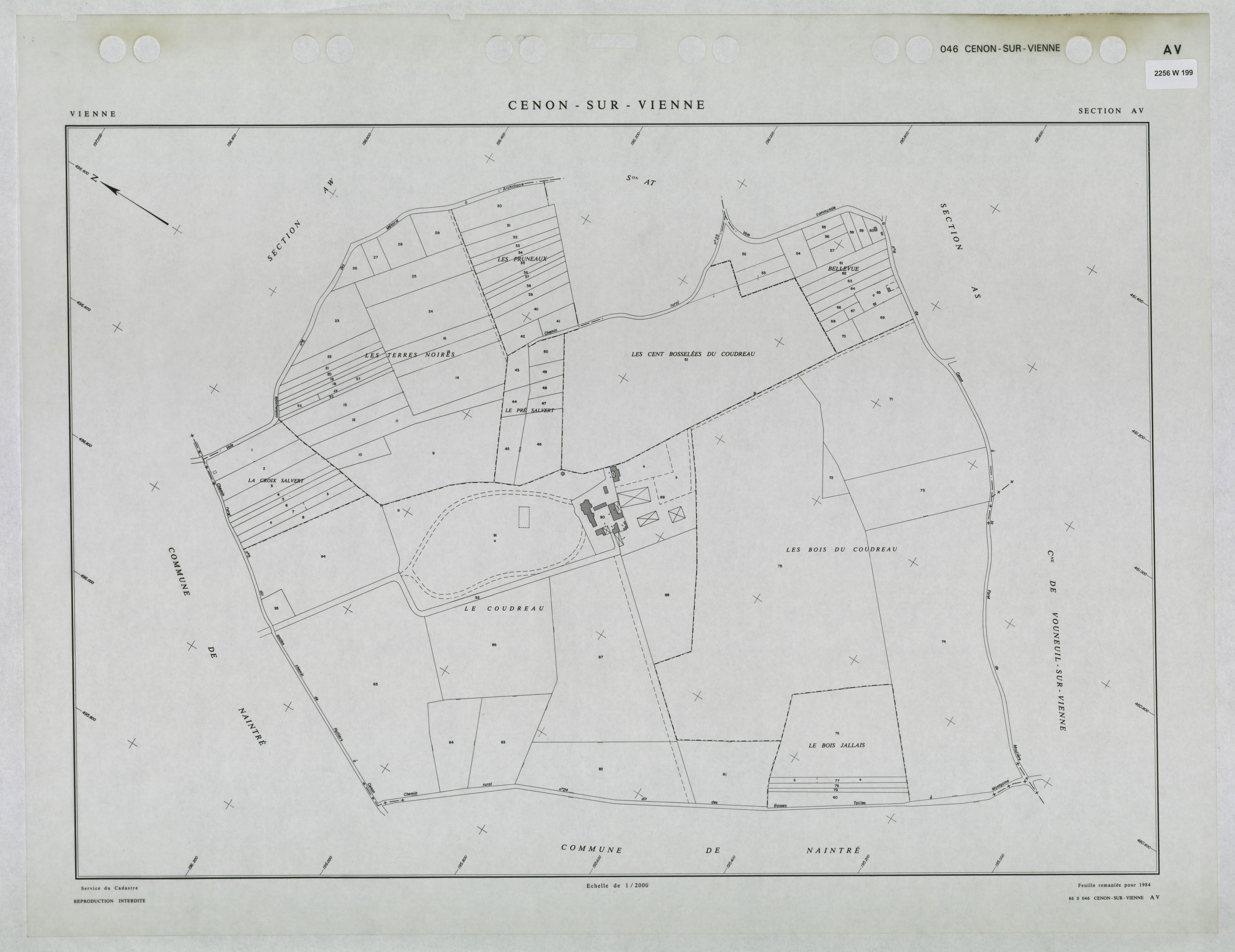 Cenon-sur-Vienne - FRAD086_cadastre Plans remaniés 